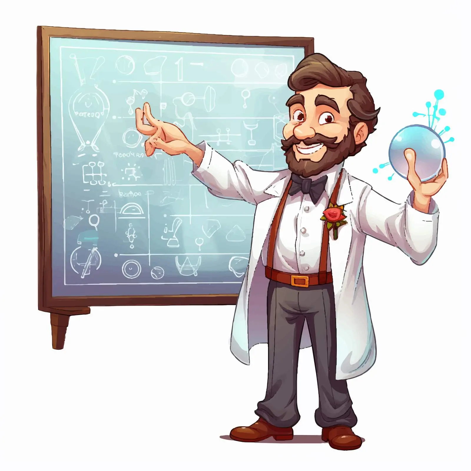 Science Class Whiteboard Illustration Vector – free class activity image from Dotvec