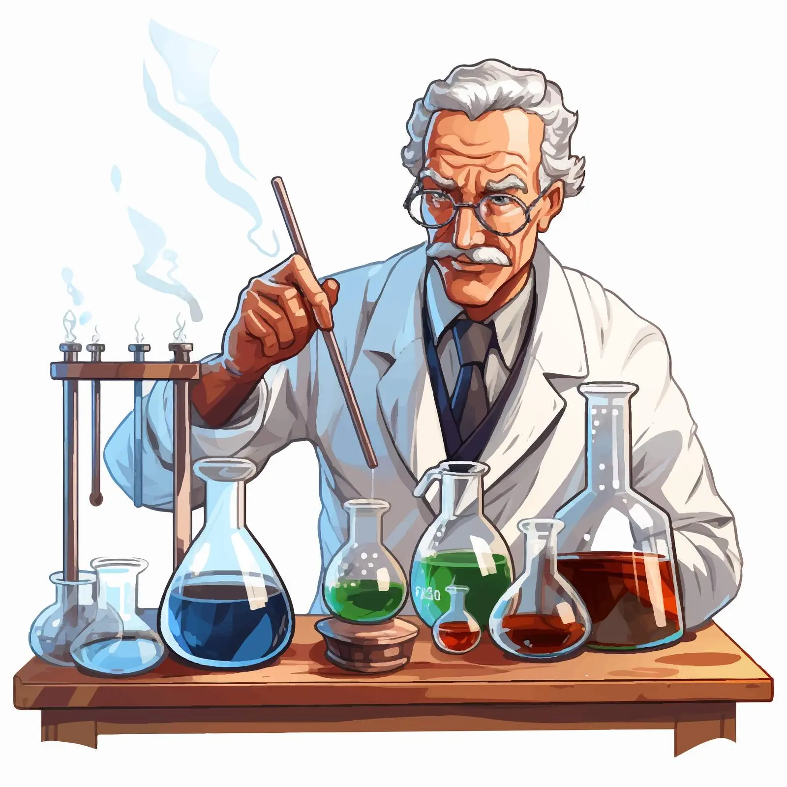 Scientist Conducting Chemistry Experiment with Chemicals — free download from Dotvec
