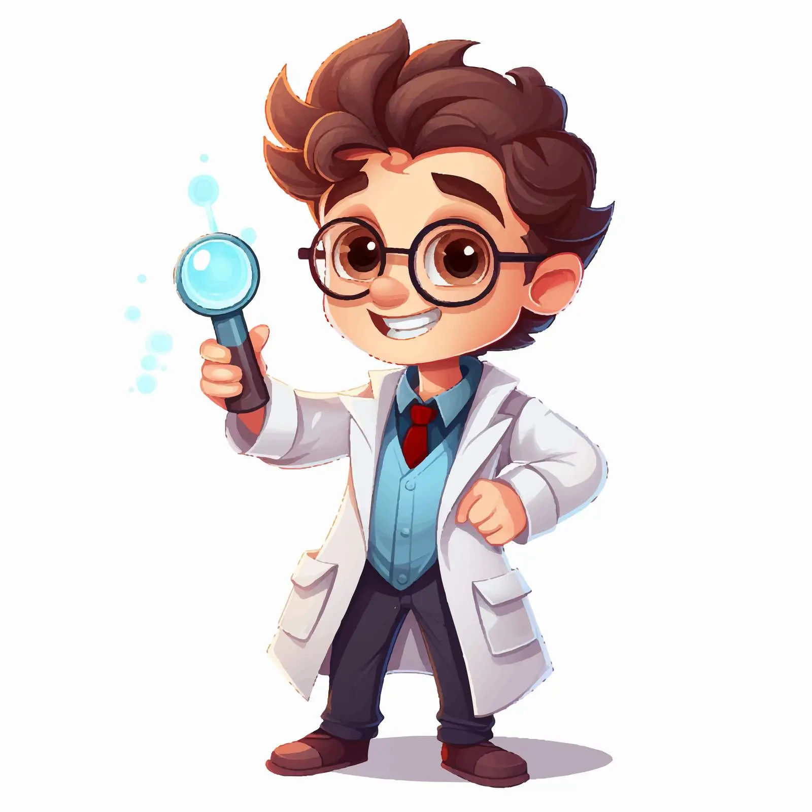 Kids Cartoon Scientist with STEM Education Logo — free download from Dotvec
