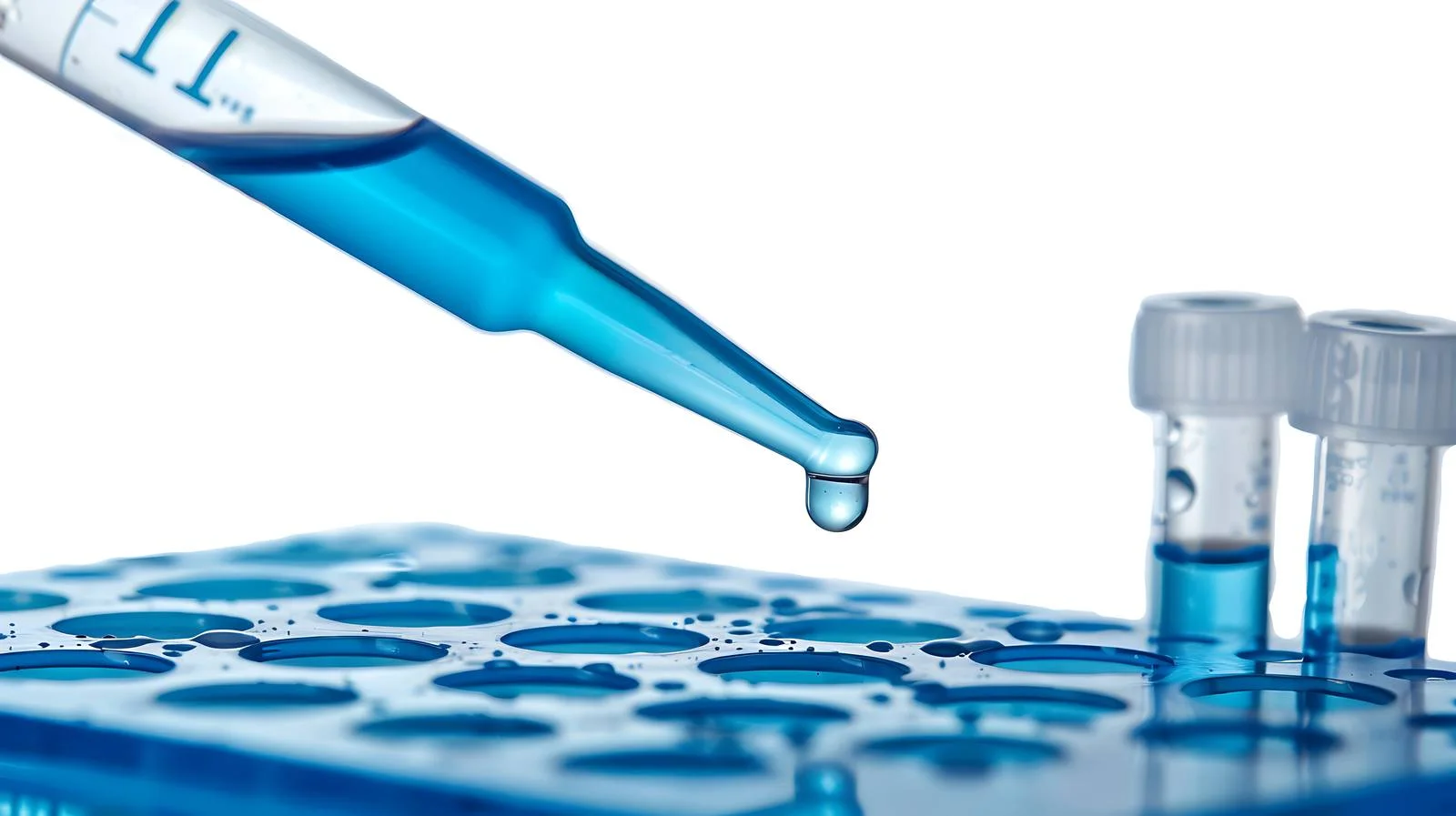 Scientist Pipetting Sample into Vial — free download from Dotvec