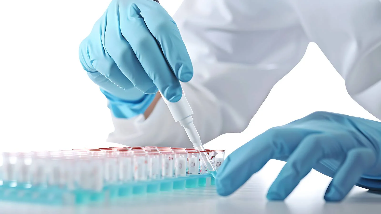 Scientist Pipetting in Isolated Laboratory Setting — free download from Dotvec