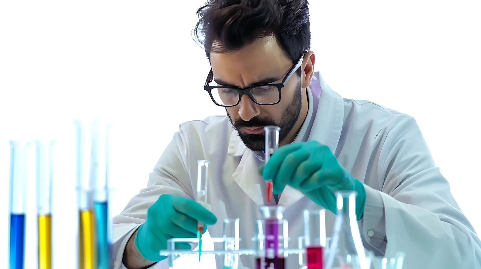 Scientist Pipetting in Laboratory — free download from Dotvec