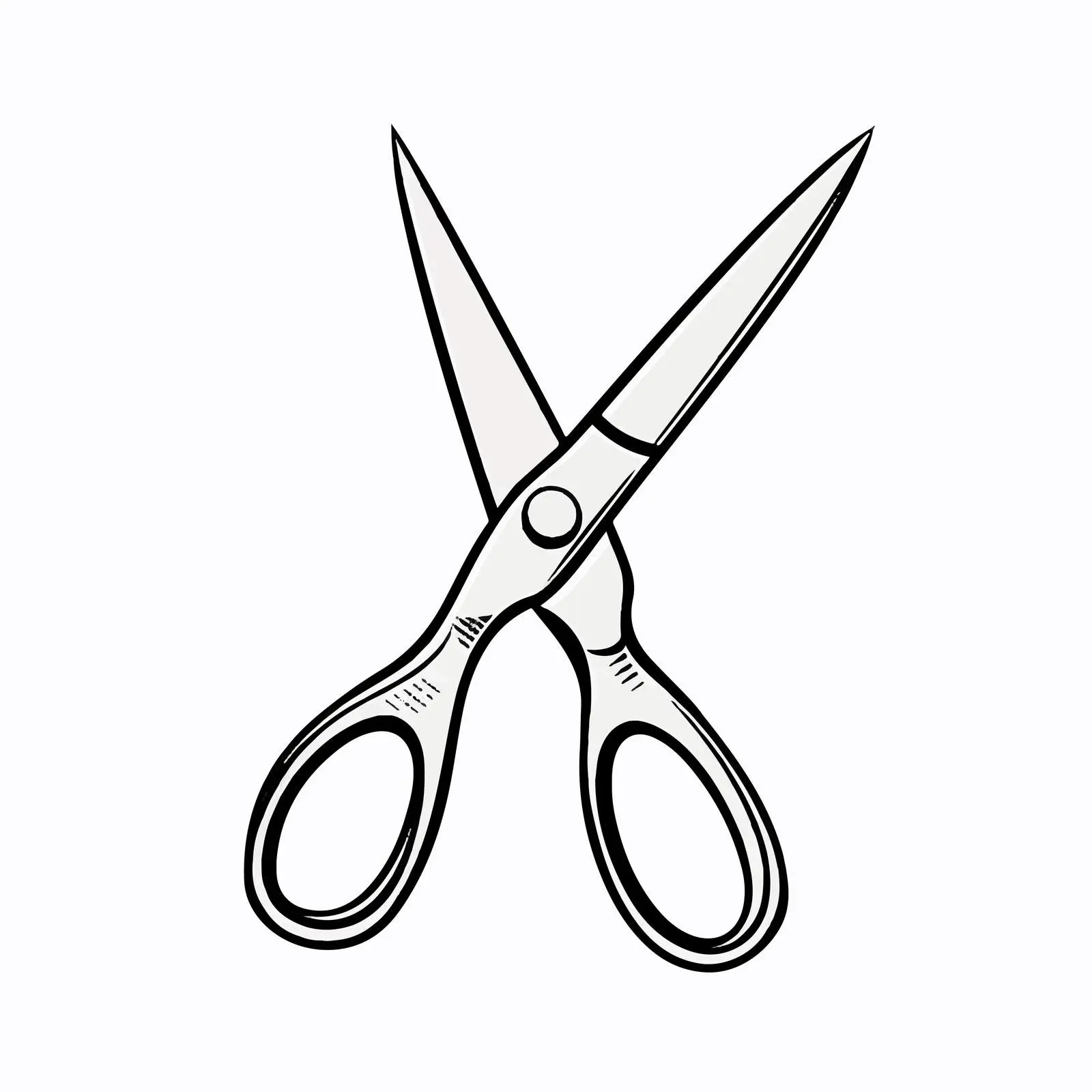 Cartoon Scissor Outline Vector Illustration — free download from Dotvec