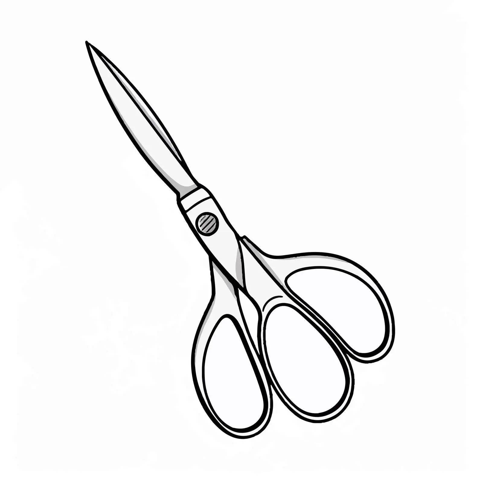 Cartoon Scissor Outline Vector Illustration — free download from Dotvec