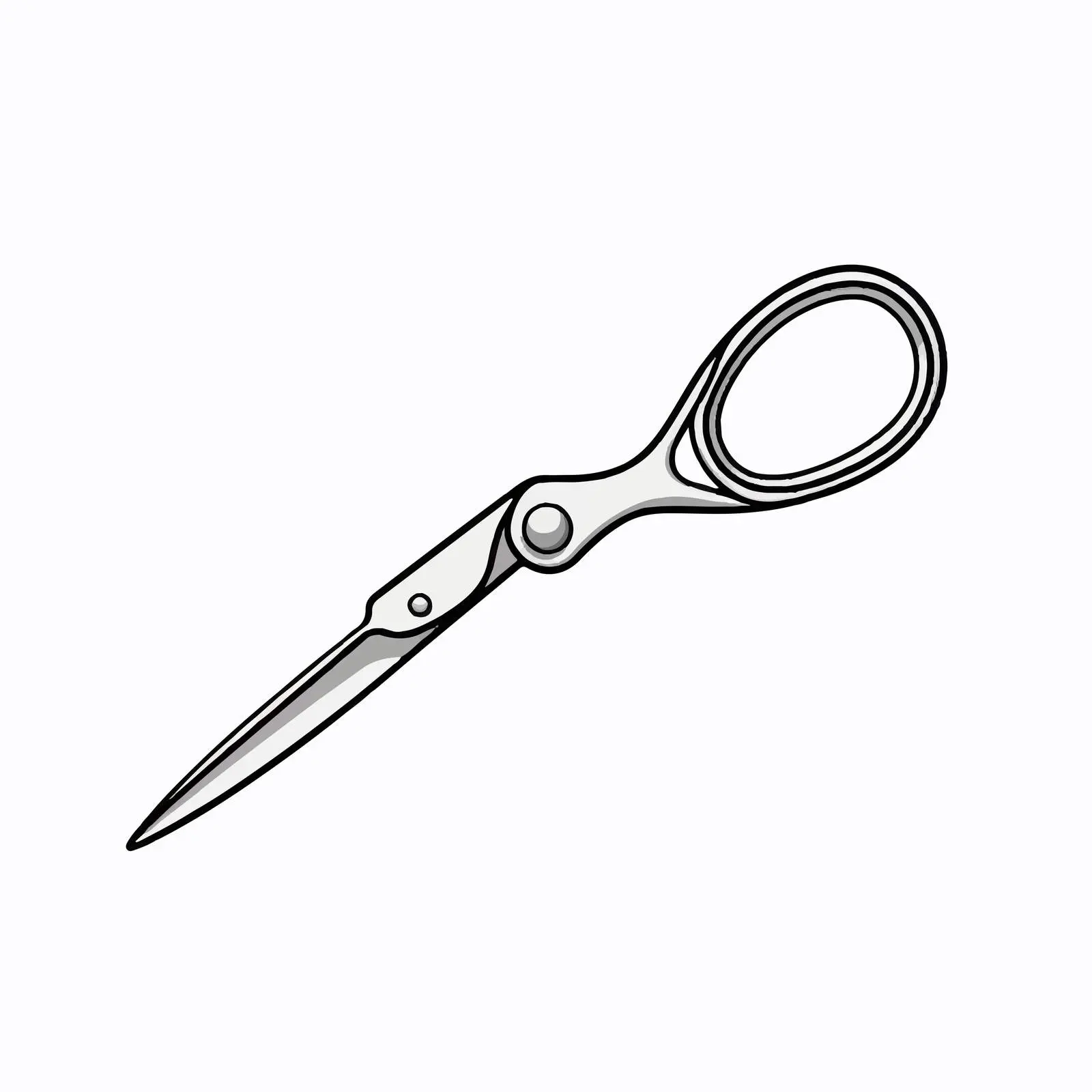 Cartoon Scissors Vector Line Illustration — free download from Dotvec
