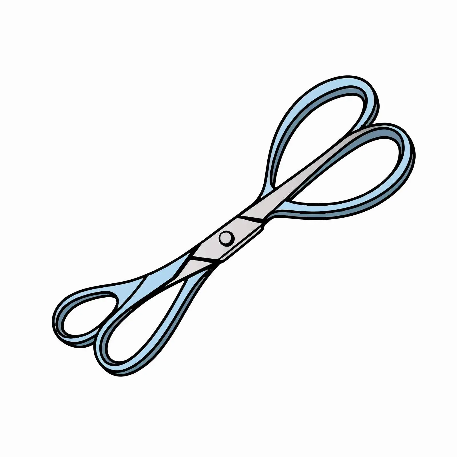 Cartoon Scissors Vector Line Illustration — free download from Dotvec