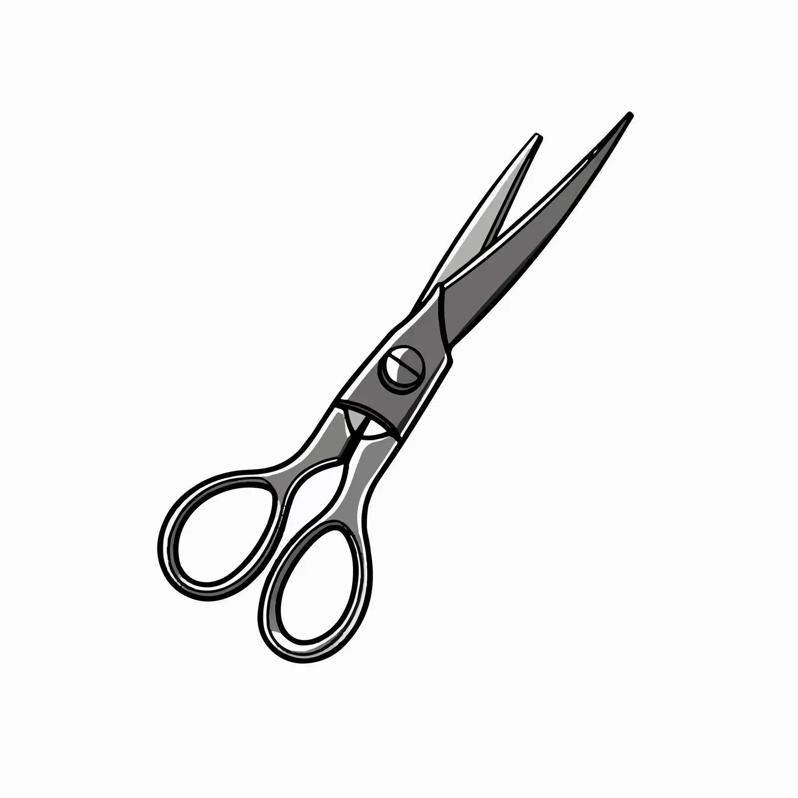 Cartoon Scissors Vector Line Illustration — free download from Dotvec