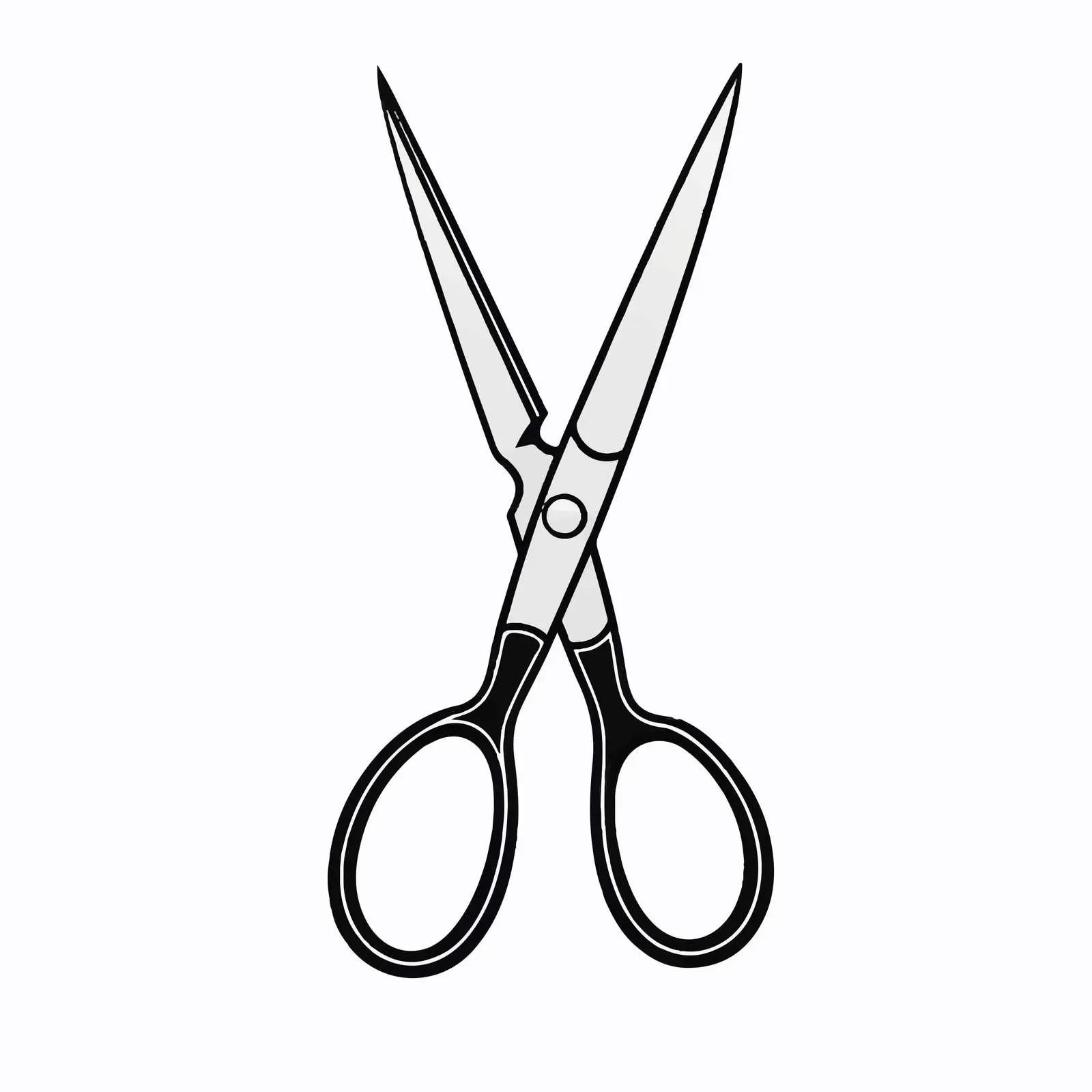 Scissors Outline Vector Illustration on White Background – free vector png image from Dotvec