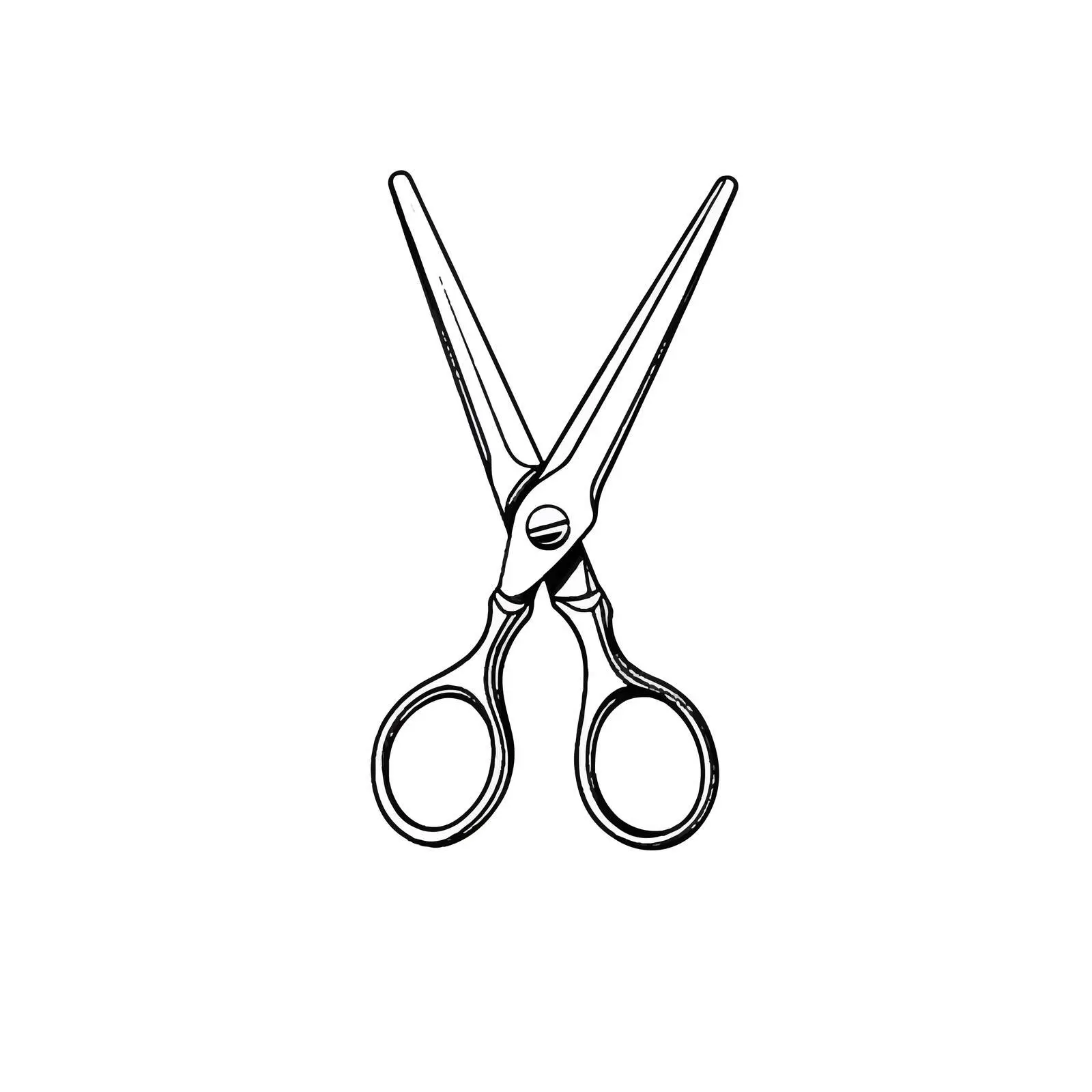 Scissors Outline Vector Illustration on White Background — free download from Dotvec