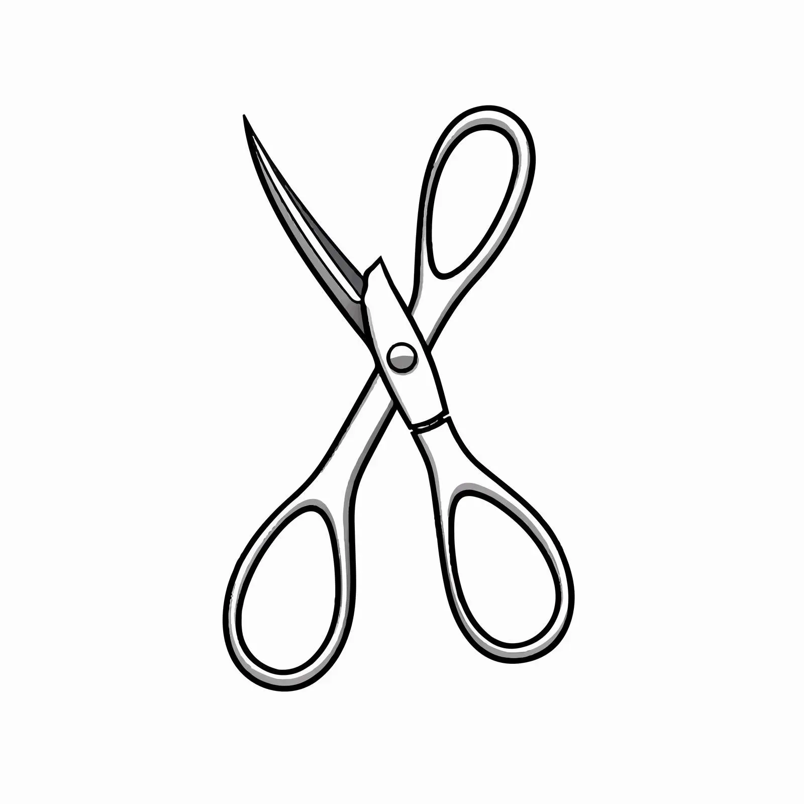 Scissors Outline Vector Illustration on White Background — free download from Dotvec
