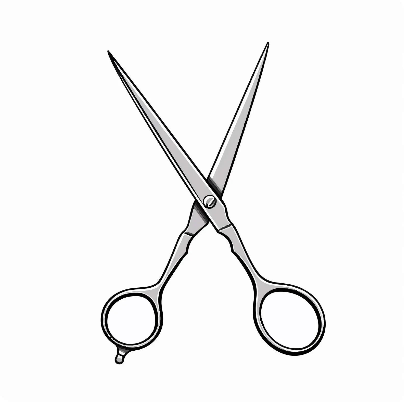 Scissors Outline Vector Illustration on White Background — free download from Dotvec