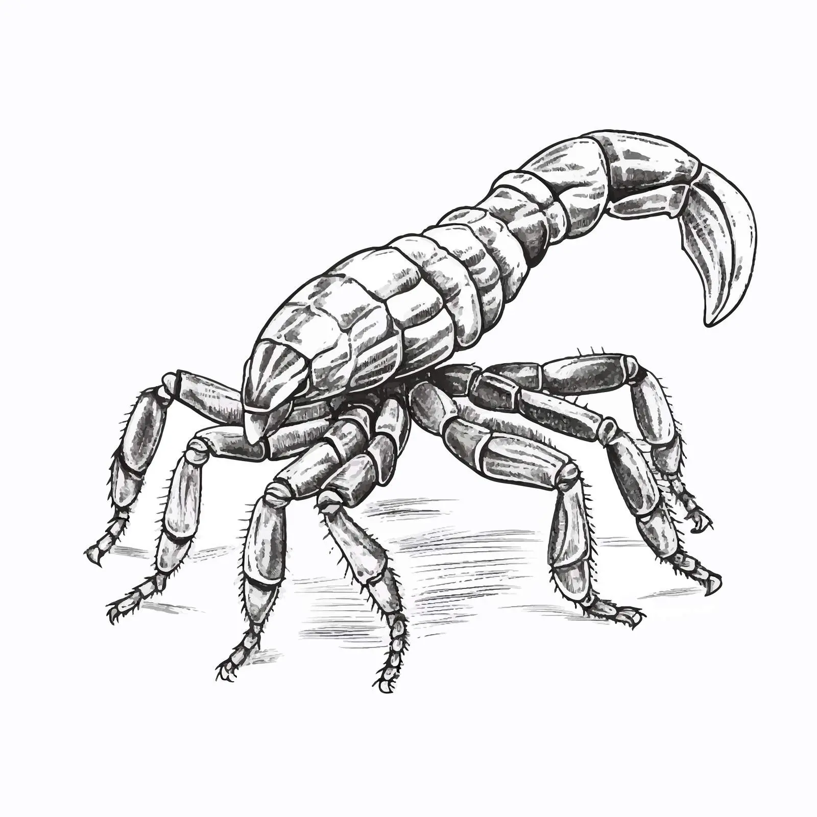 Cartoon Scorpion Vector Illustration Sketch — free download from Dotvec