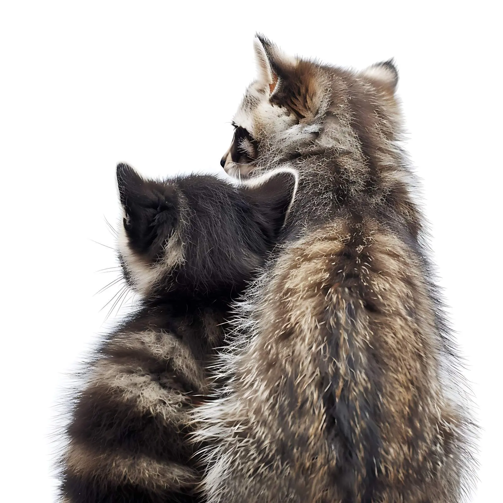 Scottish Fold Cat and Raccoon Together – free mammals image from Dotvec