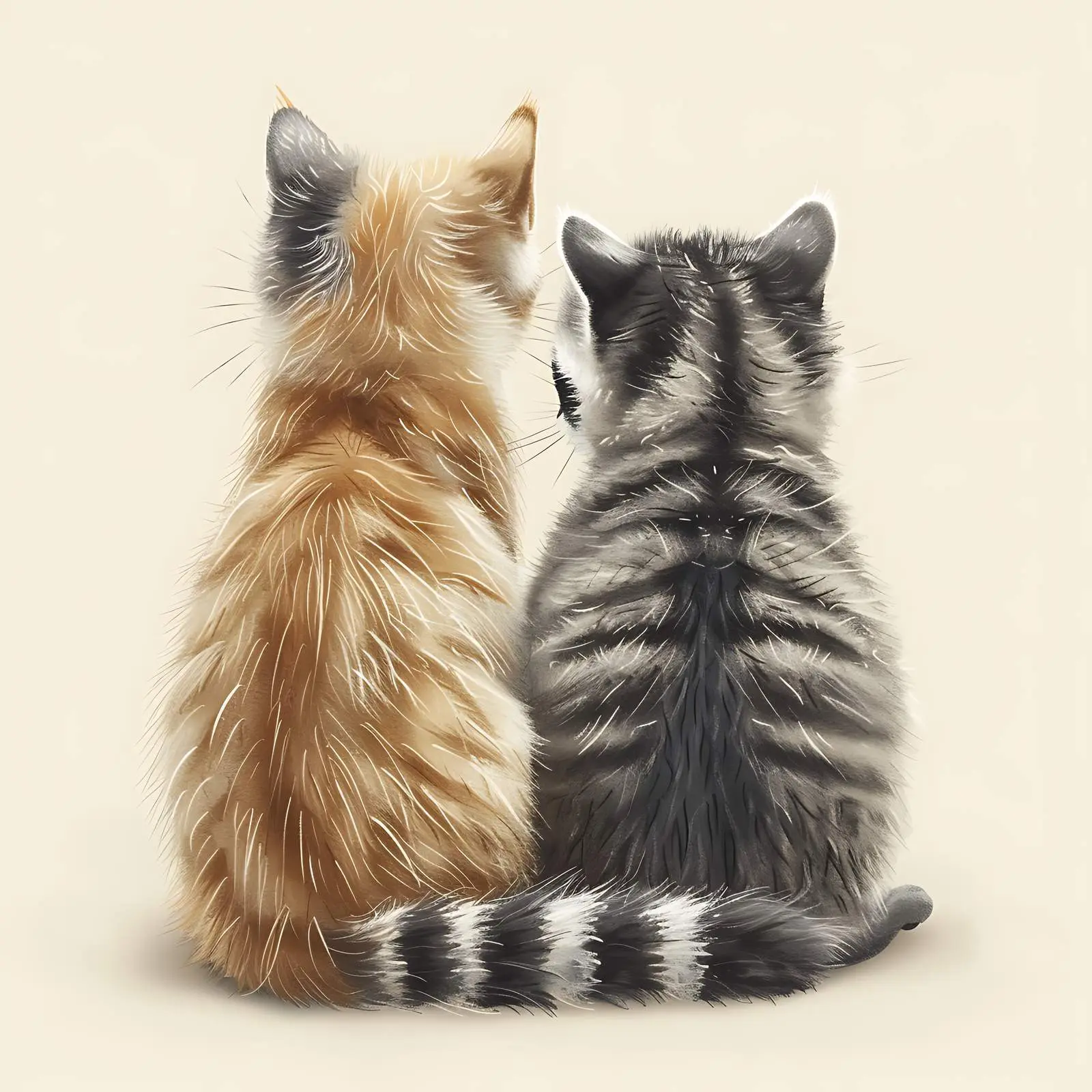 Scottish Fold Cat and Raccoon Together – free friendly animal image from Dotvec