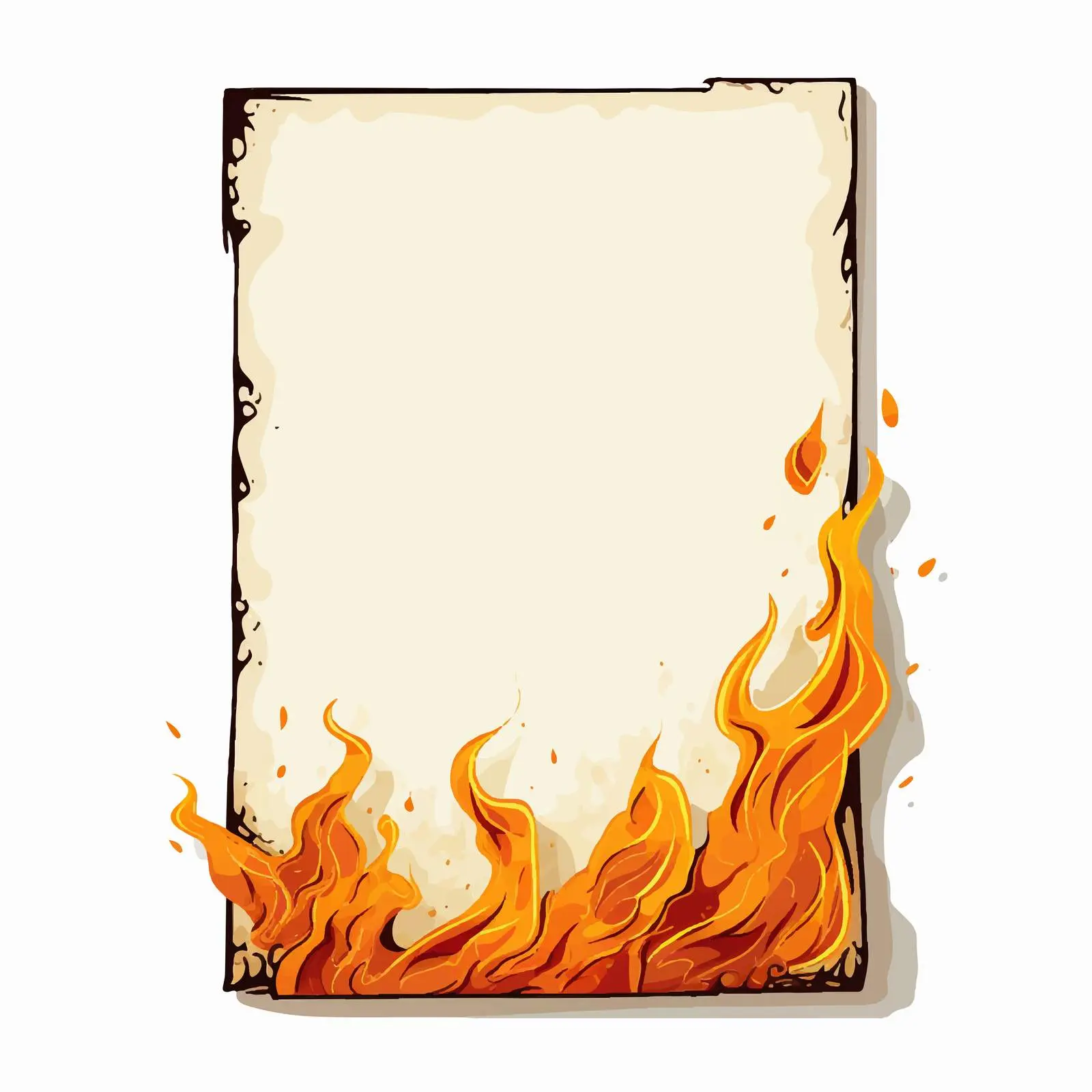 Blank Burned Paper Scrapbook Embellishments — free download from Dotvec