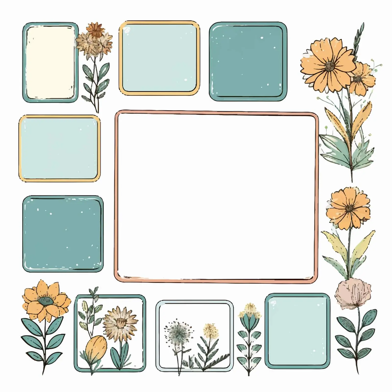 Blank Paper Junk Journal Card for Scrapbooking – free journal card image from Dotvec