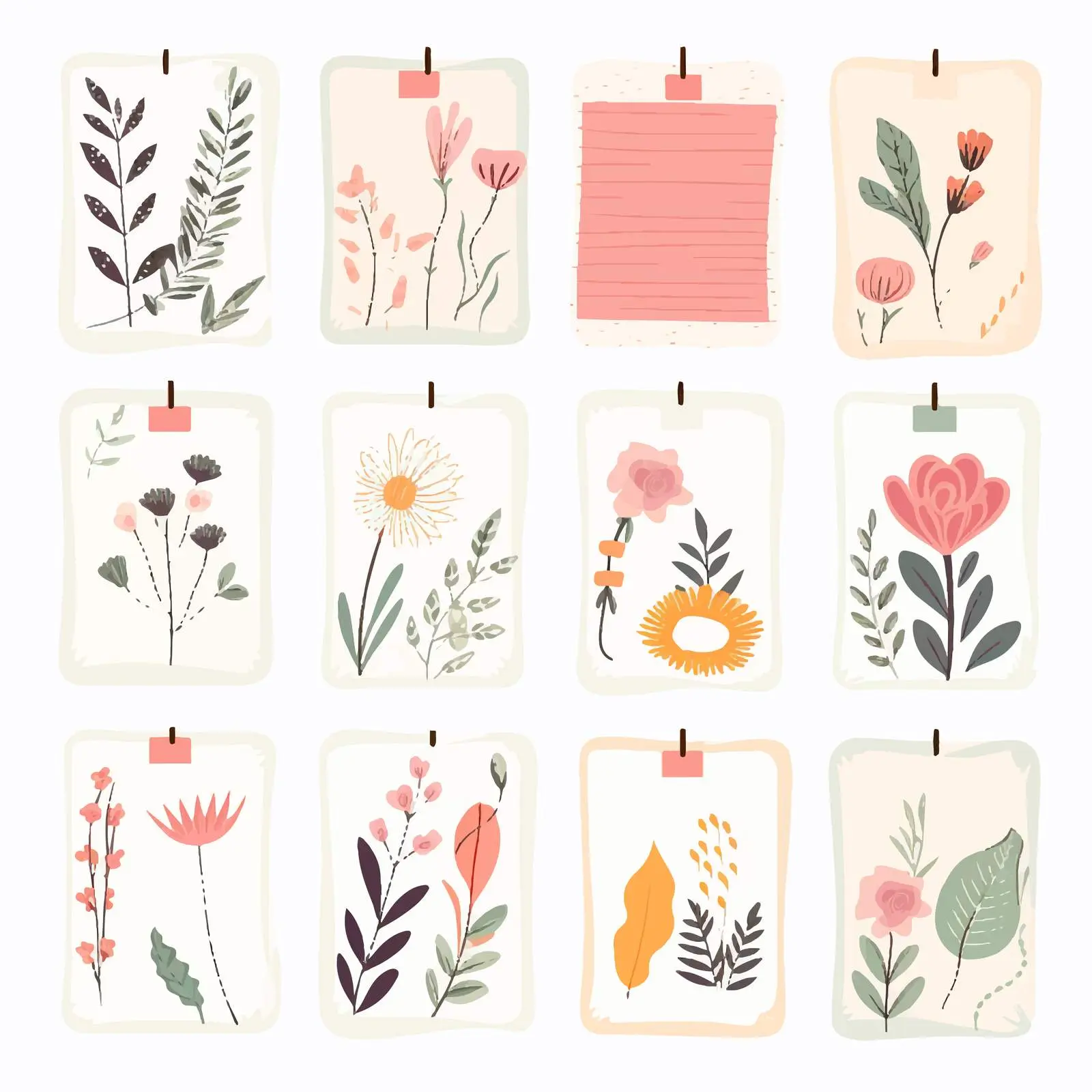 Blank Paper Junk Journal Card Design – free journal card image from Dotvec