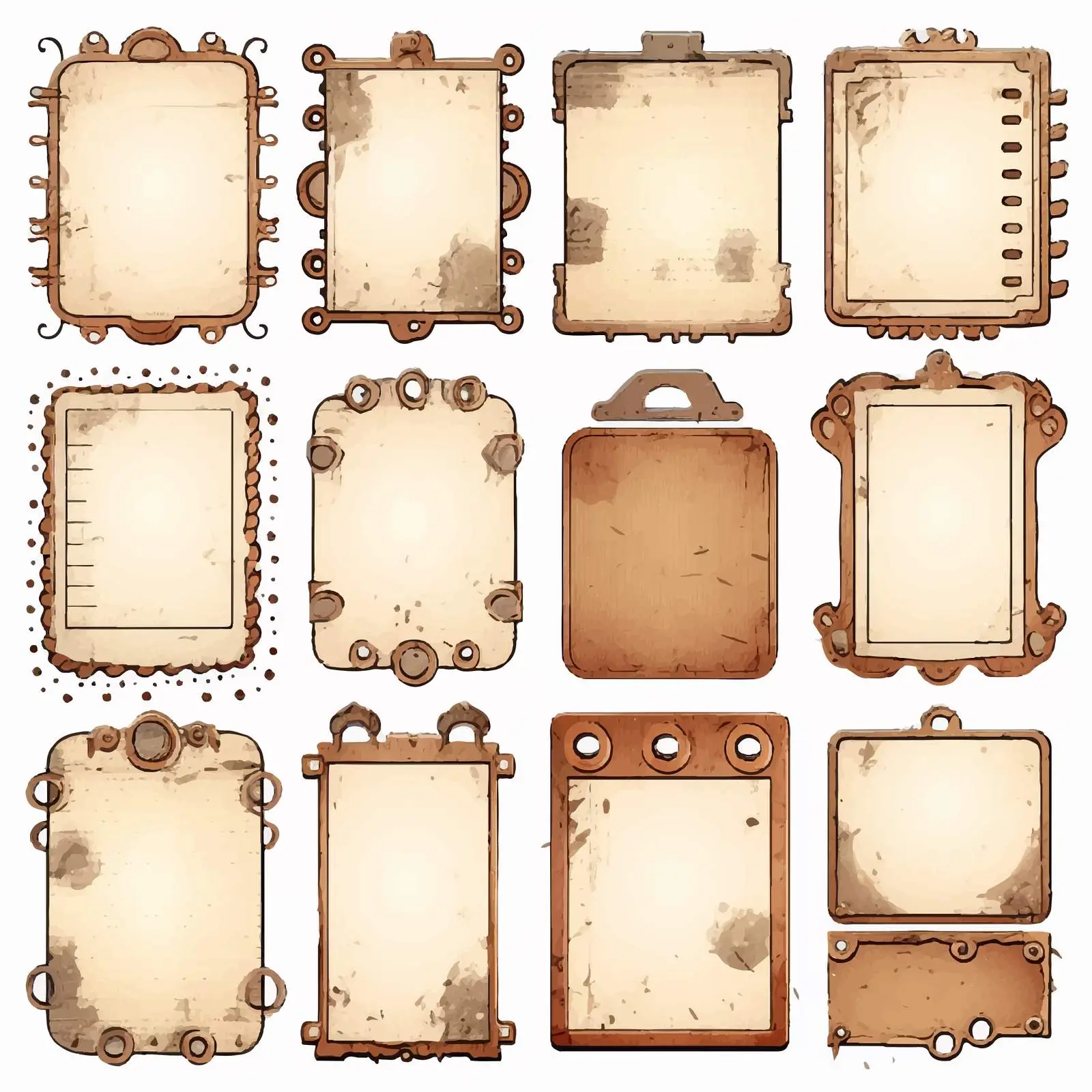 Blank Burned Paper Scrapbook Embellishment Design — free download from Dotvec