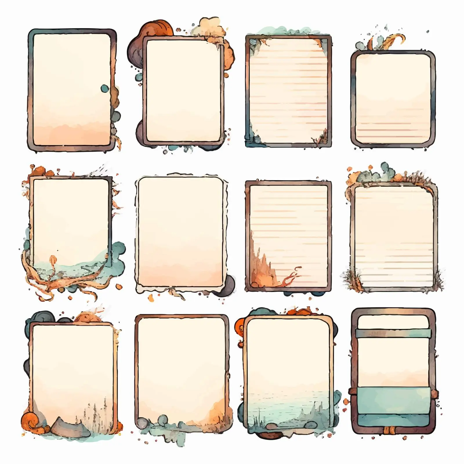 Blank Burned Paper Scrapbook Embellishments Vector – free texture overlays image from Dotvec