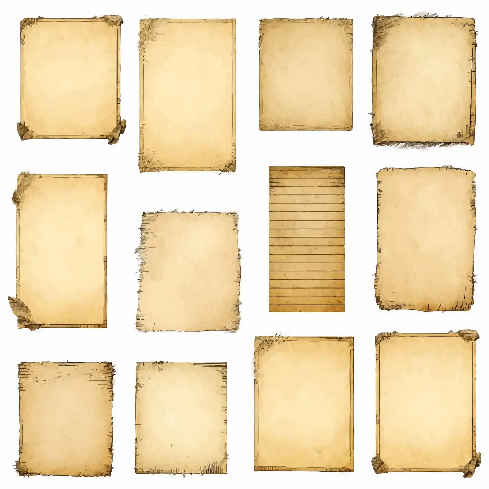Blank Burned Paper for Scrapbook Embellishments — free download from Dotvec