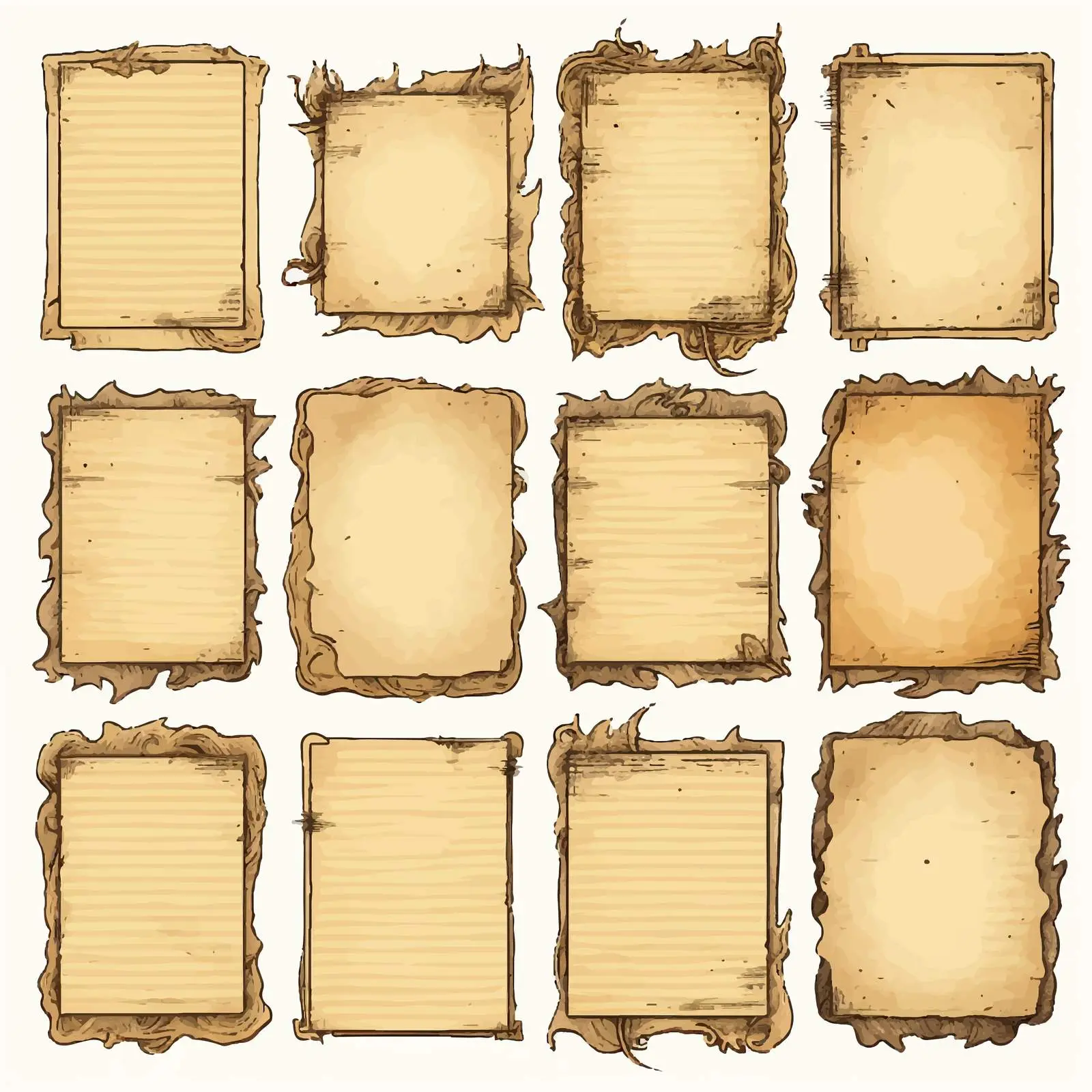 Blank Burned Paper Scrapbook Embellishment Design – free burned image from Dotvec