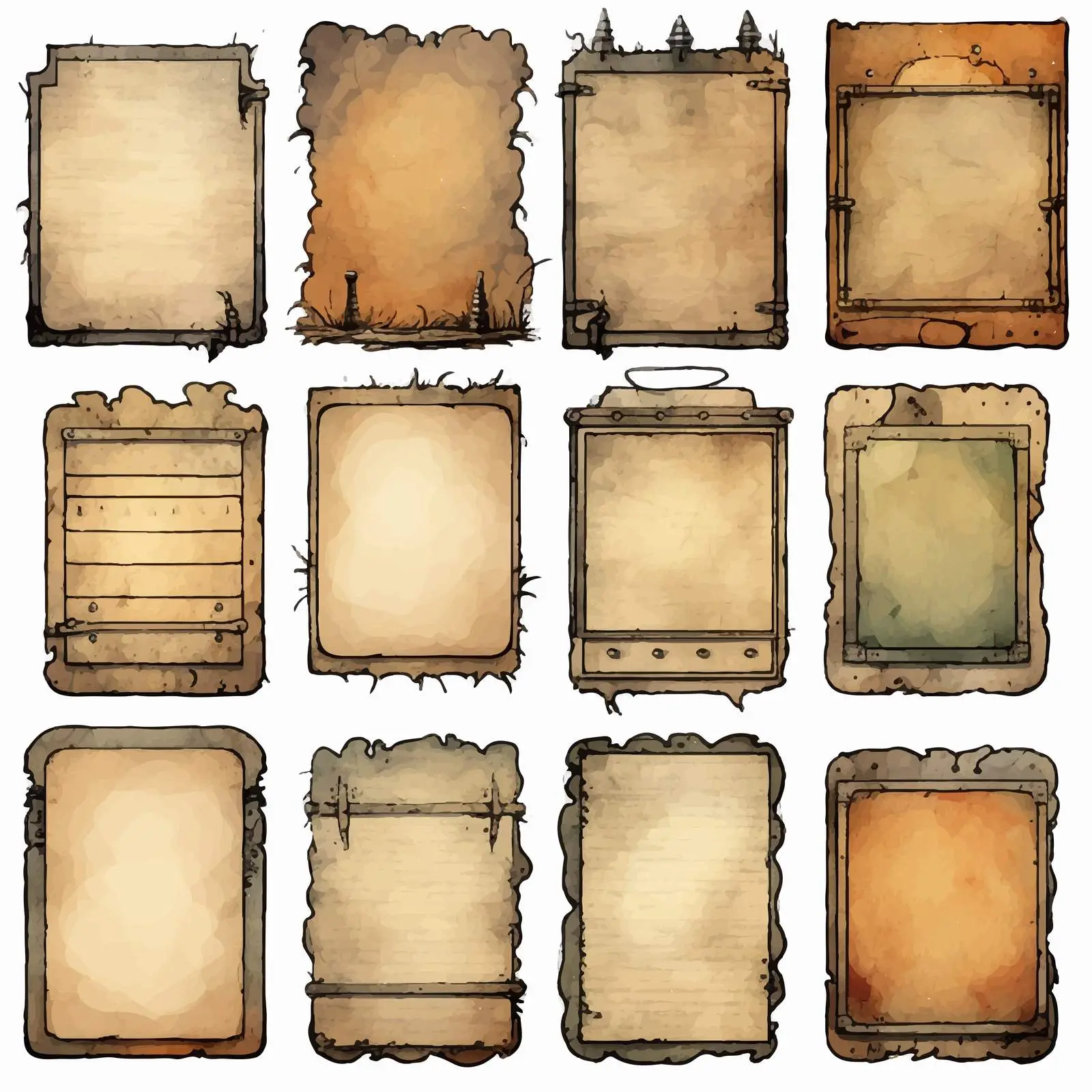 Blank Burned Paper Scrapbook Embellishment Design — free download from Dotvec