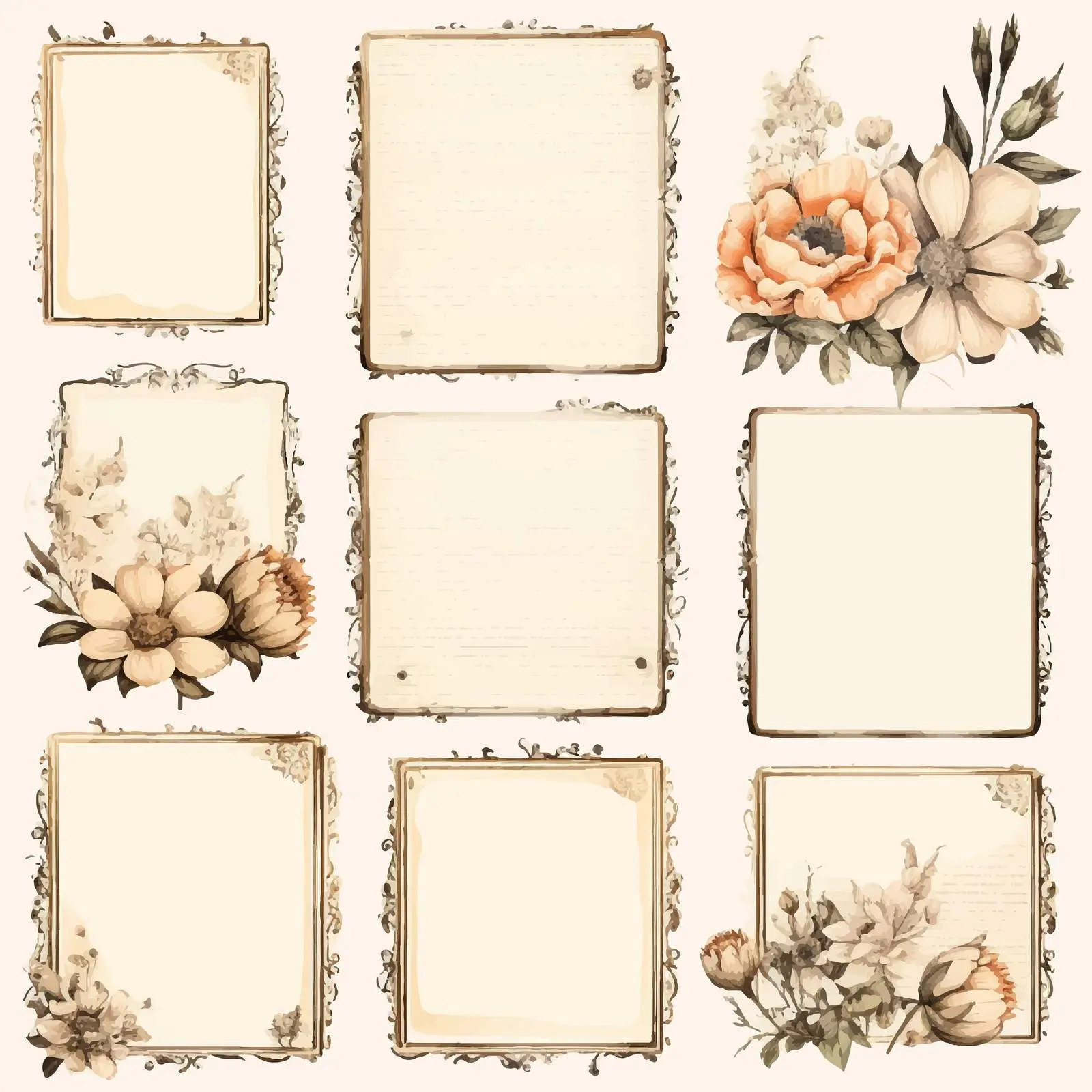 Blank Burned Paper Scrapbook Embellishments Design — free download from Dotvec