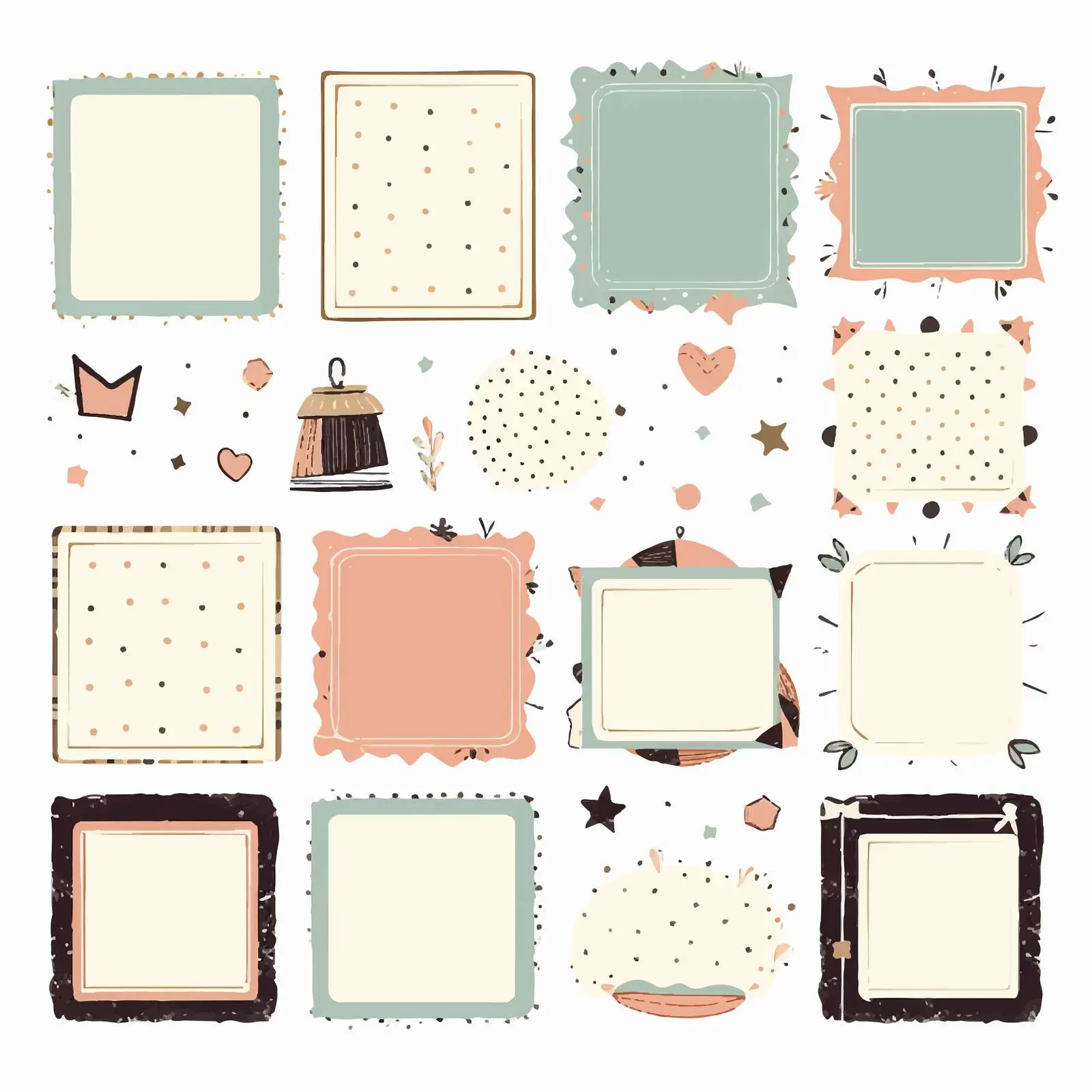Blank Scrapbook Embellishments Design Template – free background pattern image from Dotvec