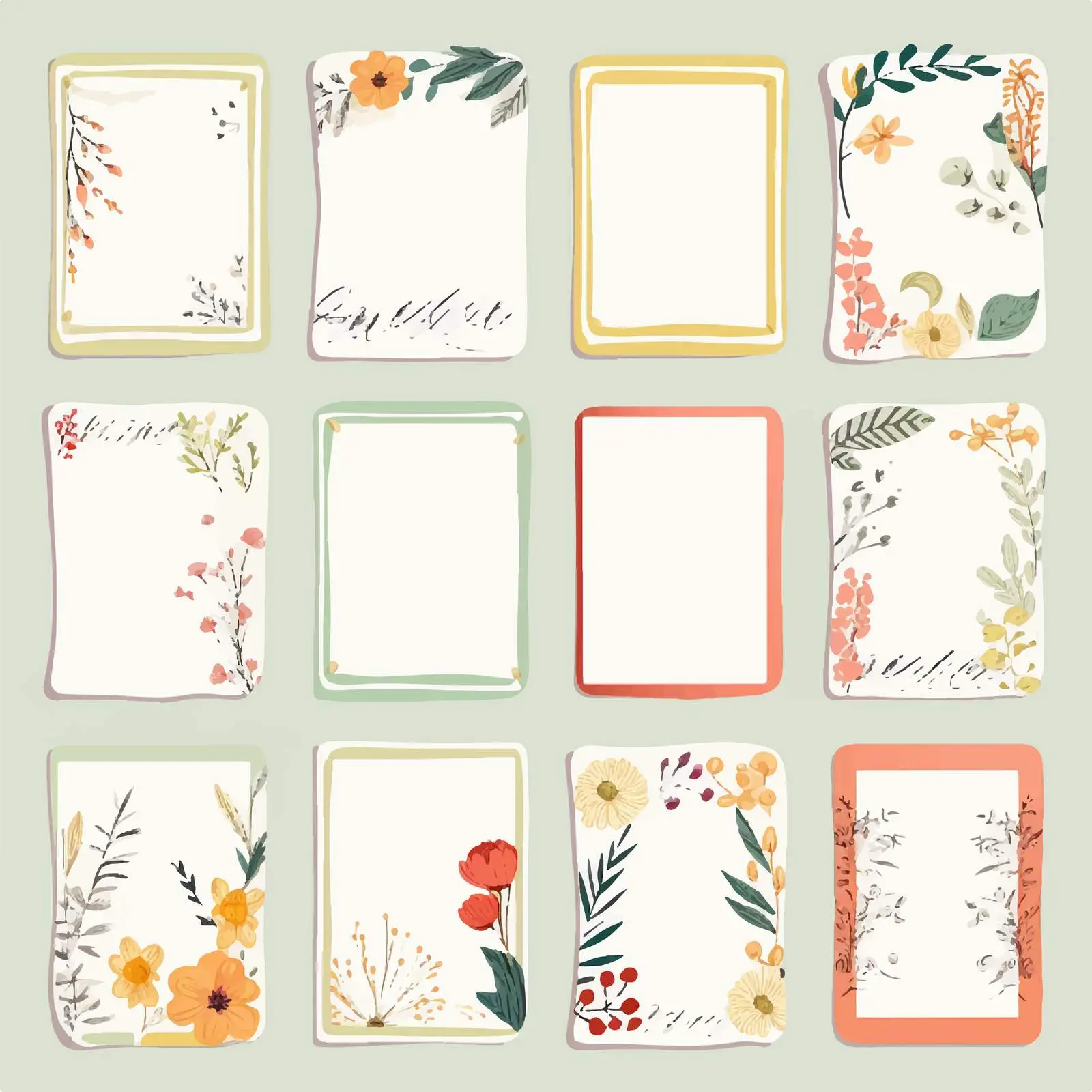 Blank Scrapbook Embellishments and Design Elements — free download from Dotvec