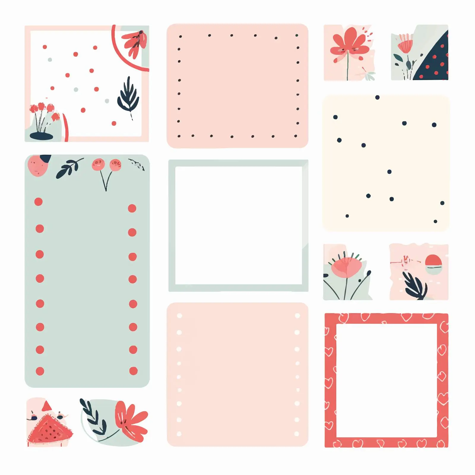 Blank Scrapbook Paper Embellishments Design — free download from Dotvec
