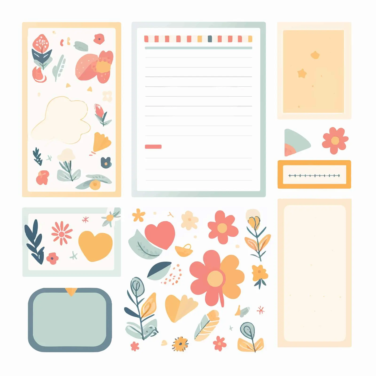 Blank Scrapbook Paper Embellishments for Design — free download from Dotvec