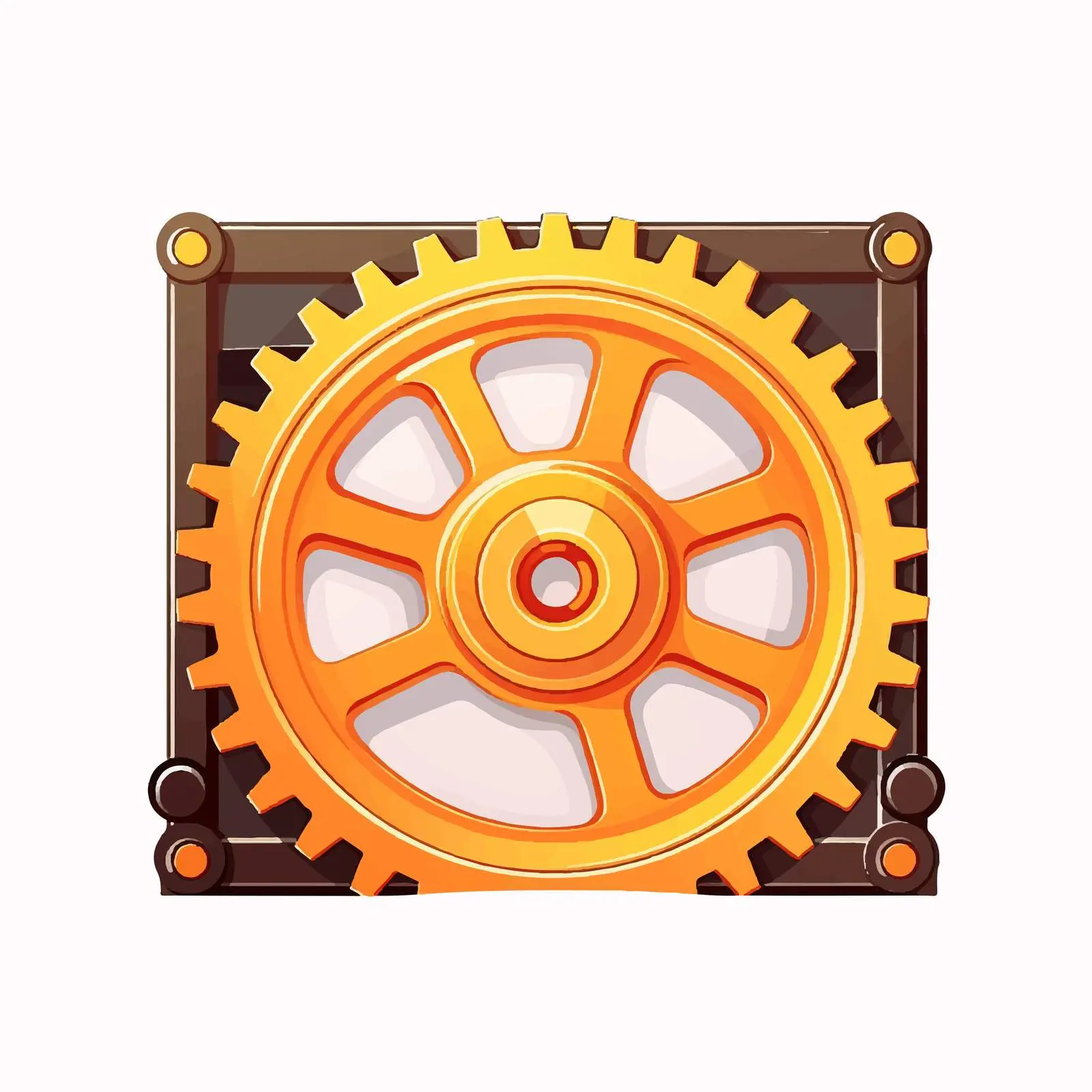 Cartoon Gears System Vector Illustration — free download from Dotvec