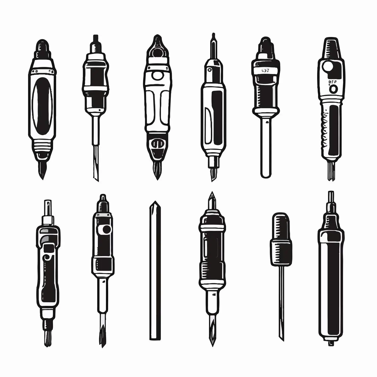Outline Vector Illustration of Screwdriver Tool — free download from Dotvec