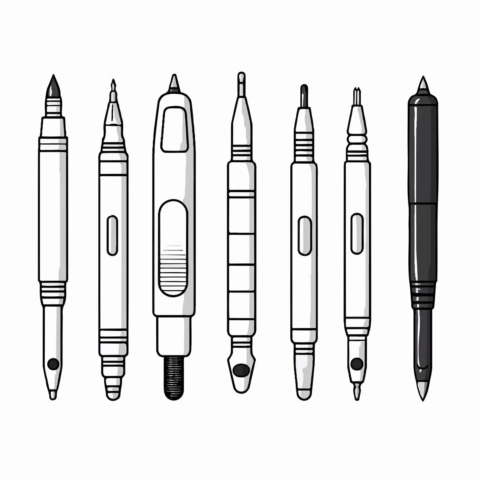 Screw Driver Outline Vector Illustration on White Background – free screwdriver image from Dotvec