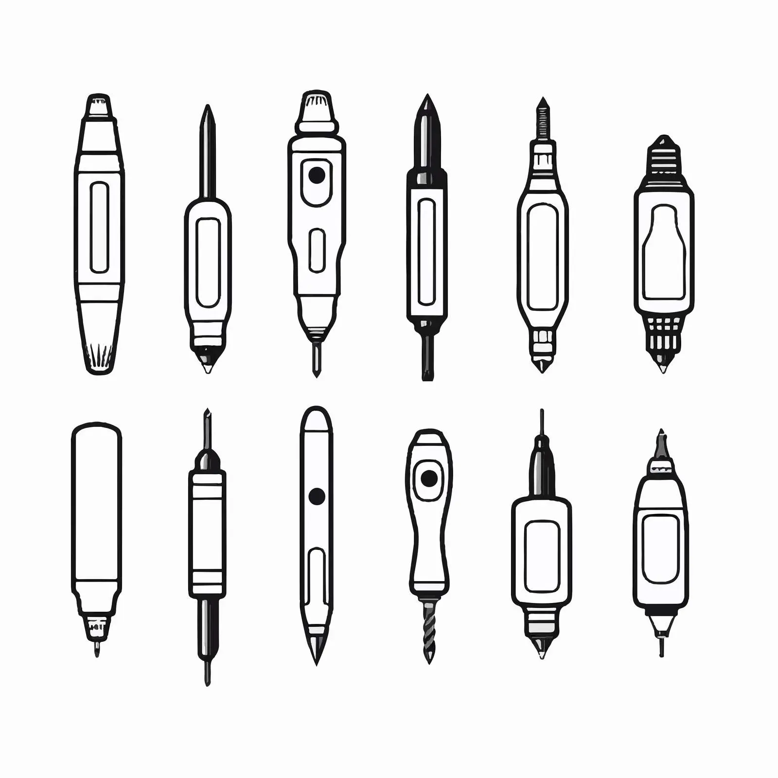 Screwdriver Outline Vector Illustration on White Background – free screwdriver image from Dotvec
