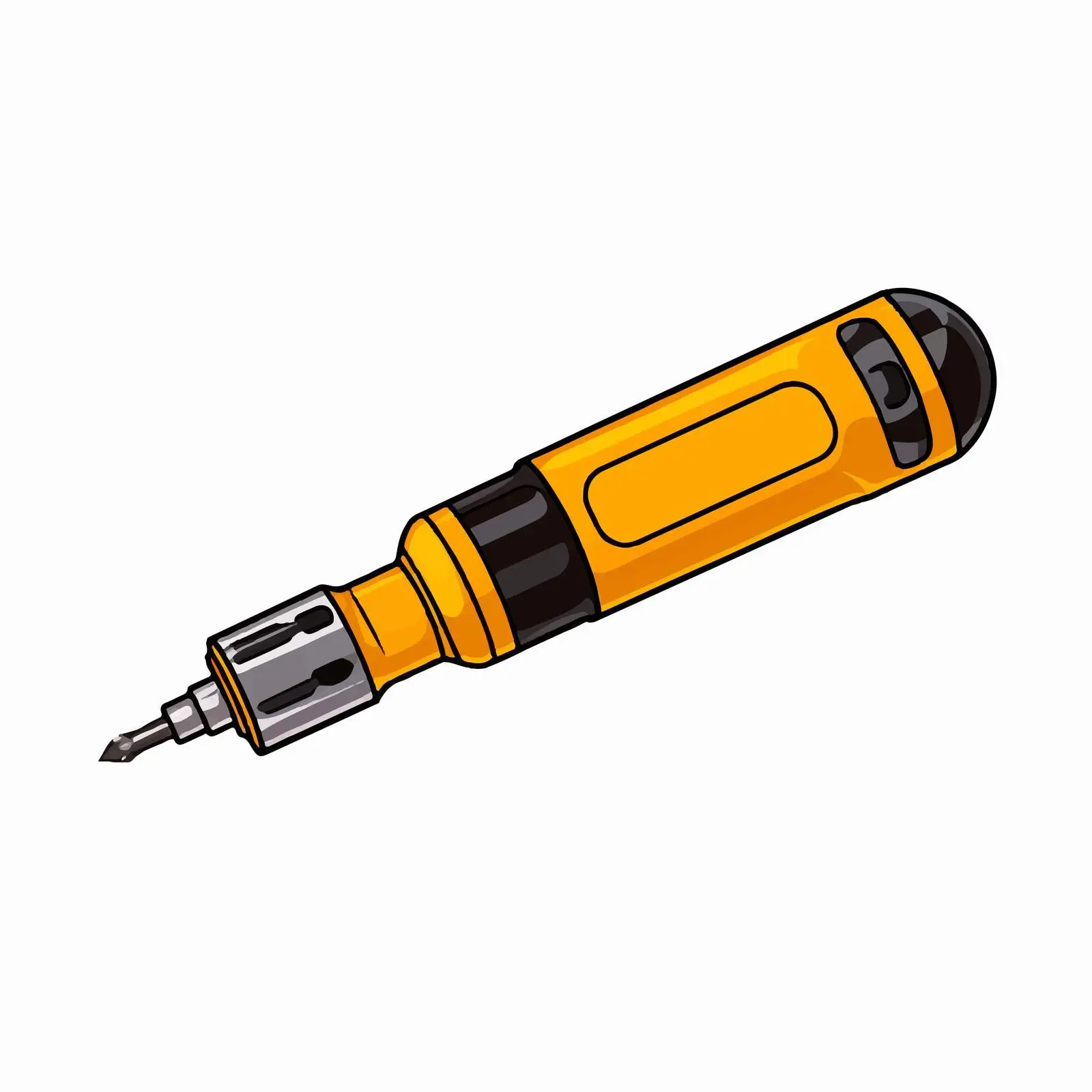Screwdriver Outline Vector Illustration on White Background – free screwdriver image from Dotvec