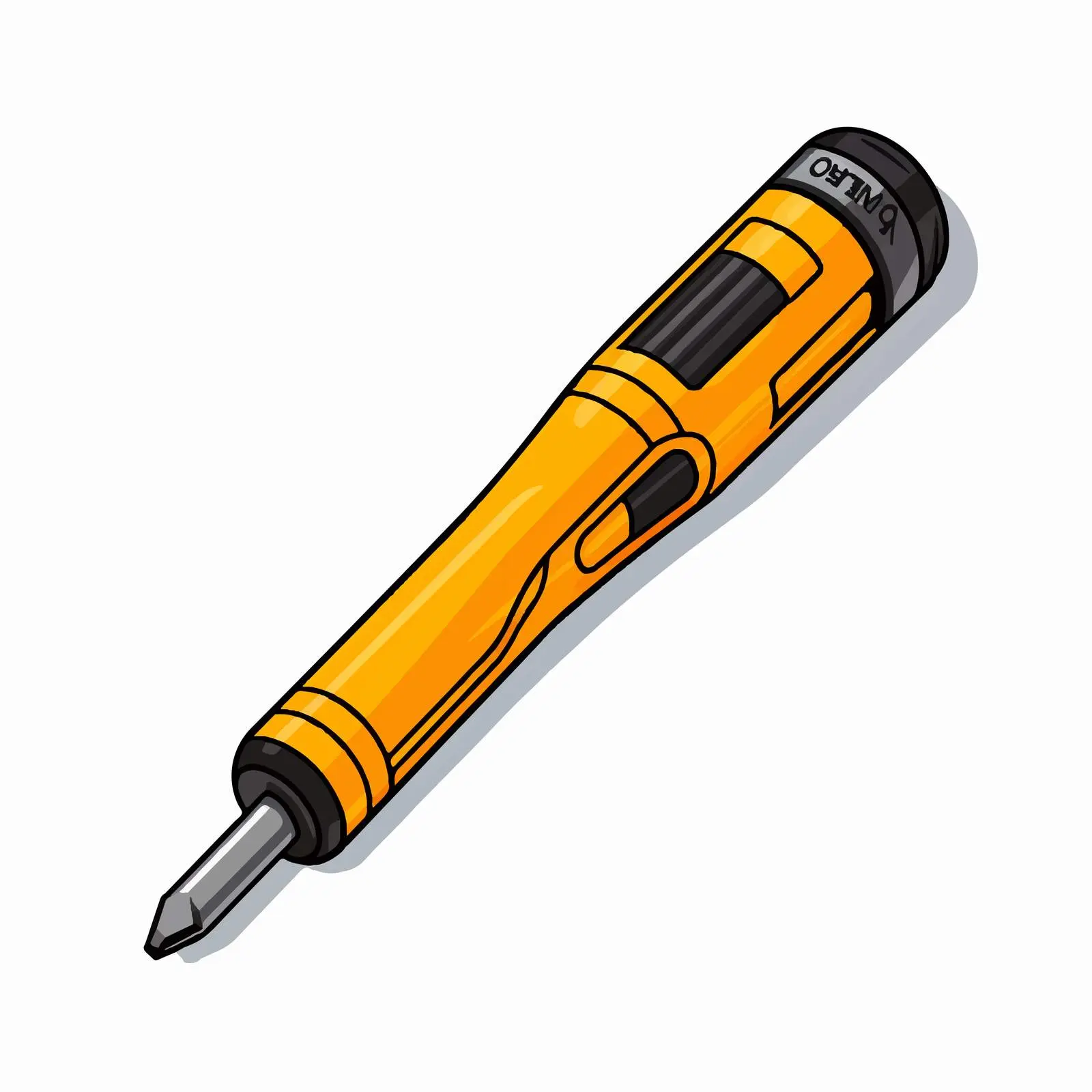 Screwdriver Outline Vector Illustration on White Background — free download from Dotvec