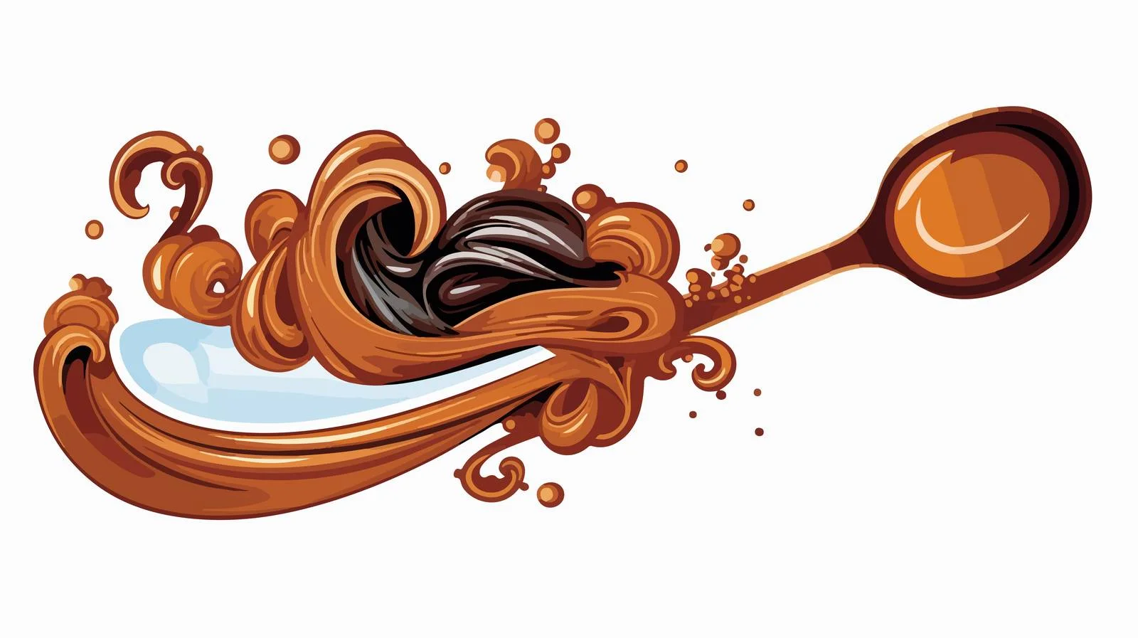 Tattoo-Style Gravy Ladle Scroll Banner — free download from Dotvec