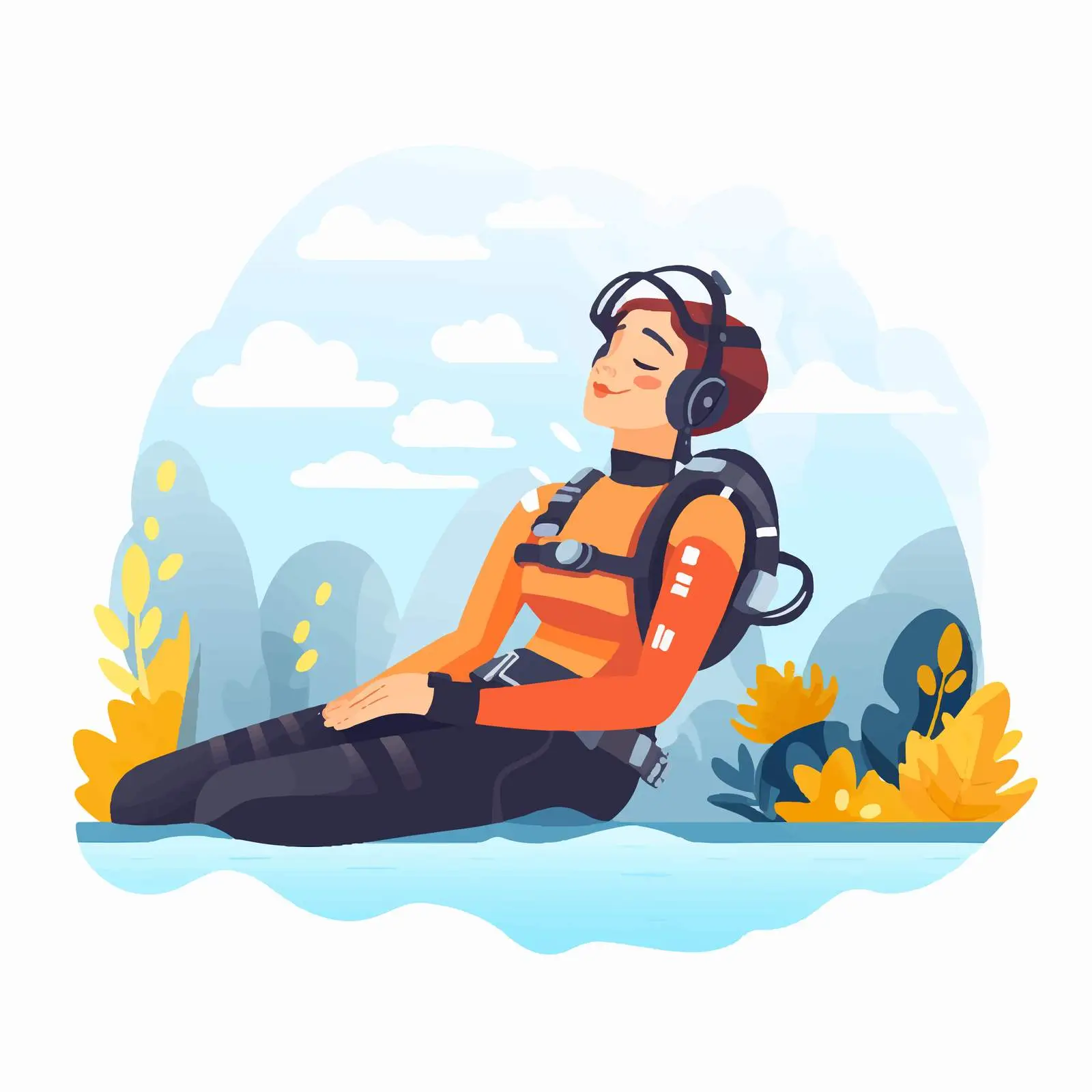 Female Diver Enjoying Scuba Diving Activity — free download from Dotvec