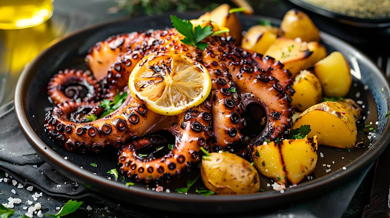 Exquisite Grilled Octopus Dish — free download from Dotvec