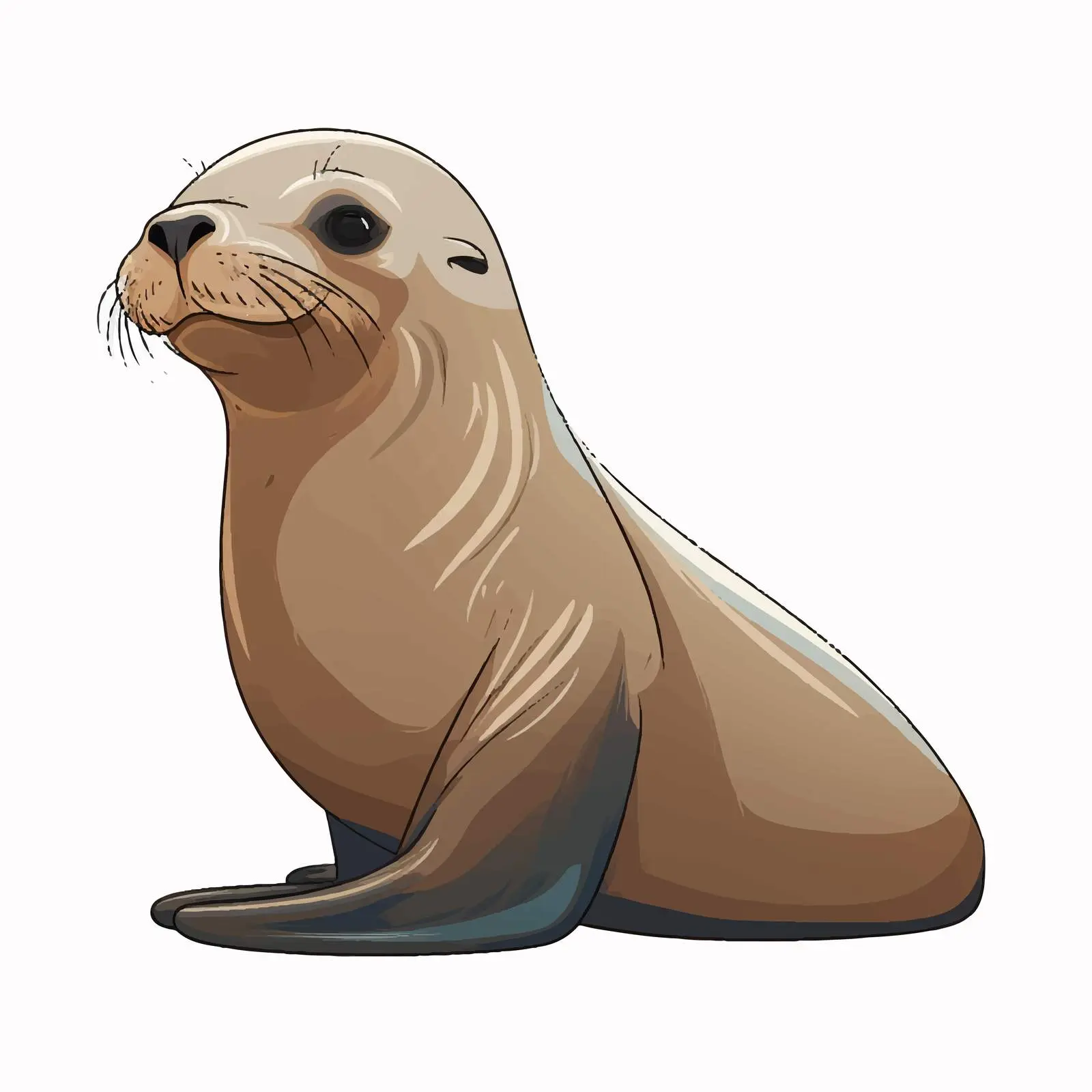 Sea Lion Line Art Vector Illustration — free download from Dotvec