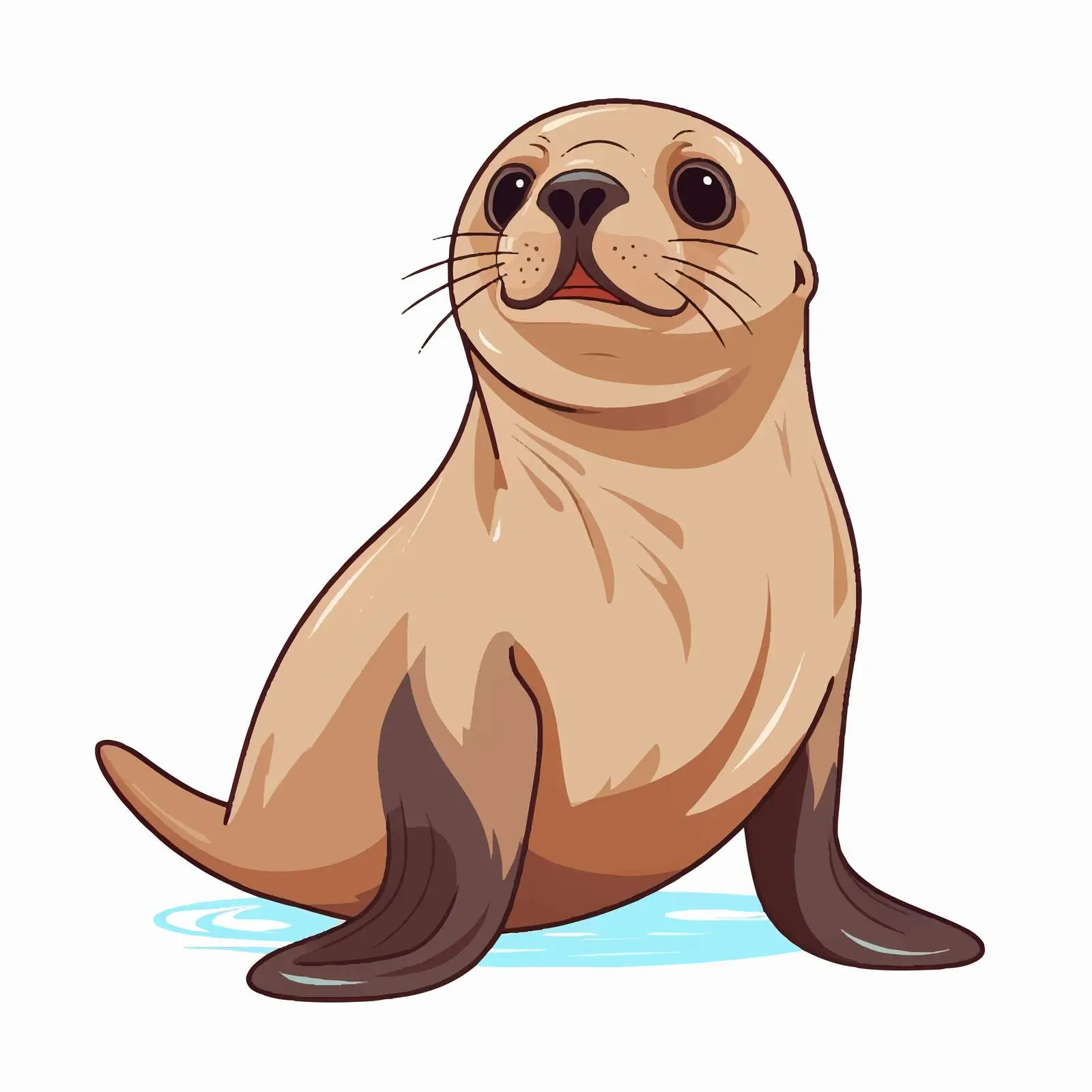 Sea Lion Vector Illustration on White Background — free download from Dotvec