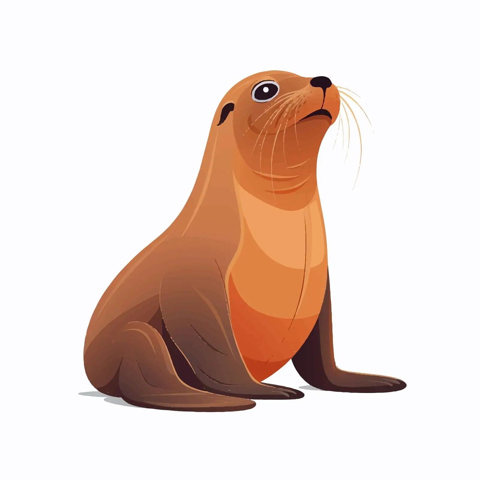 Sea Lion Vector Illustration on White Background — free download from Dotvec