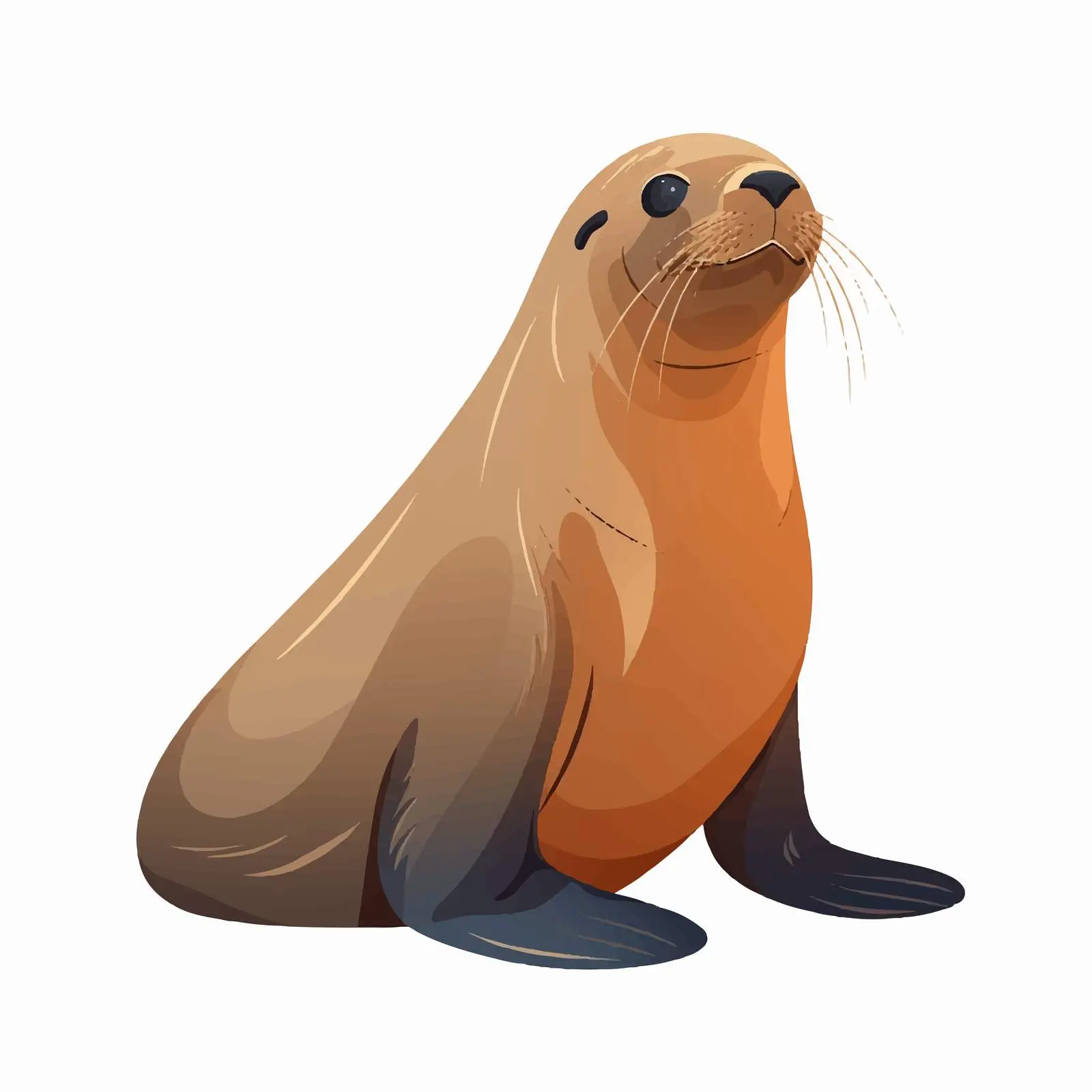 Sea Lion Vector Illustration on White Background — free download from Dotvec