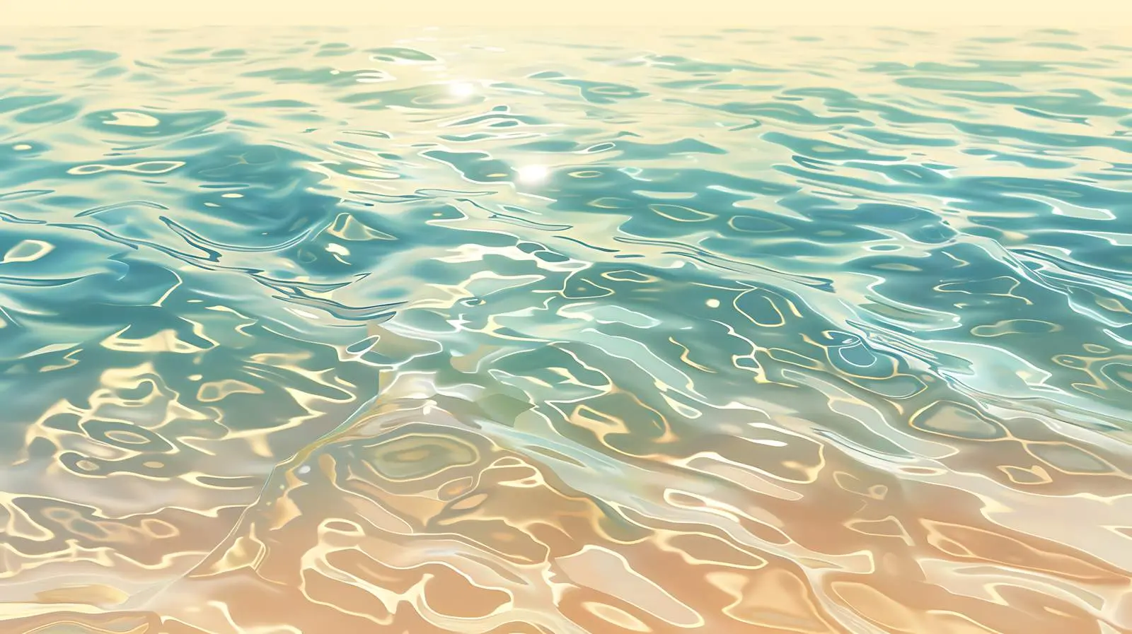 Calm Sea Waves with Reflection – free clouds image from Dotvec