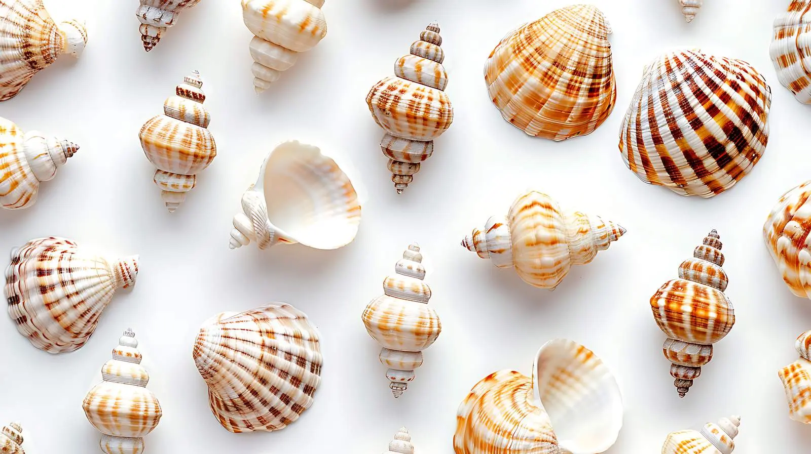 Seashell Pattern on White Background — free download from Dotvec