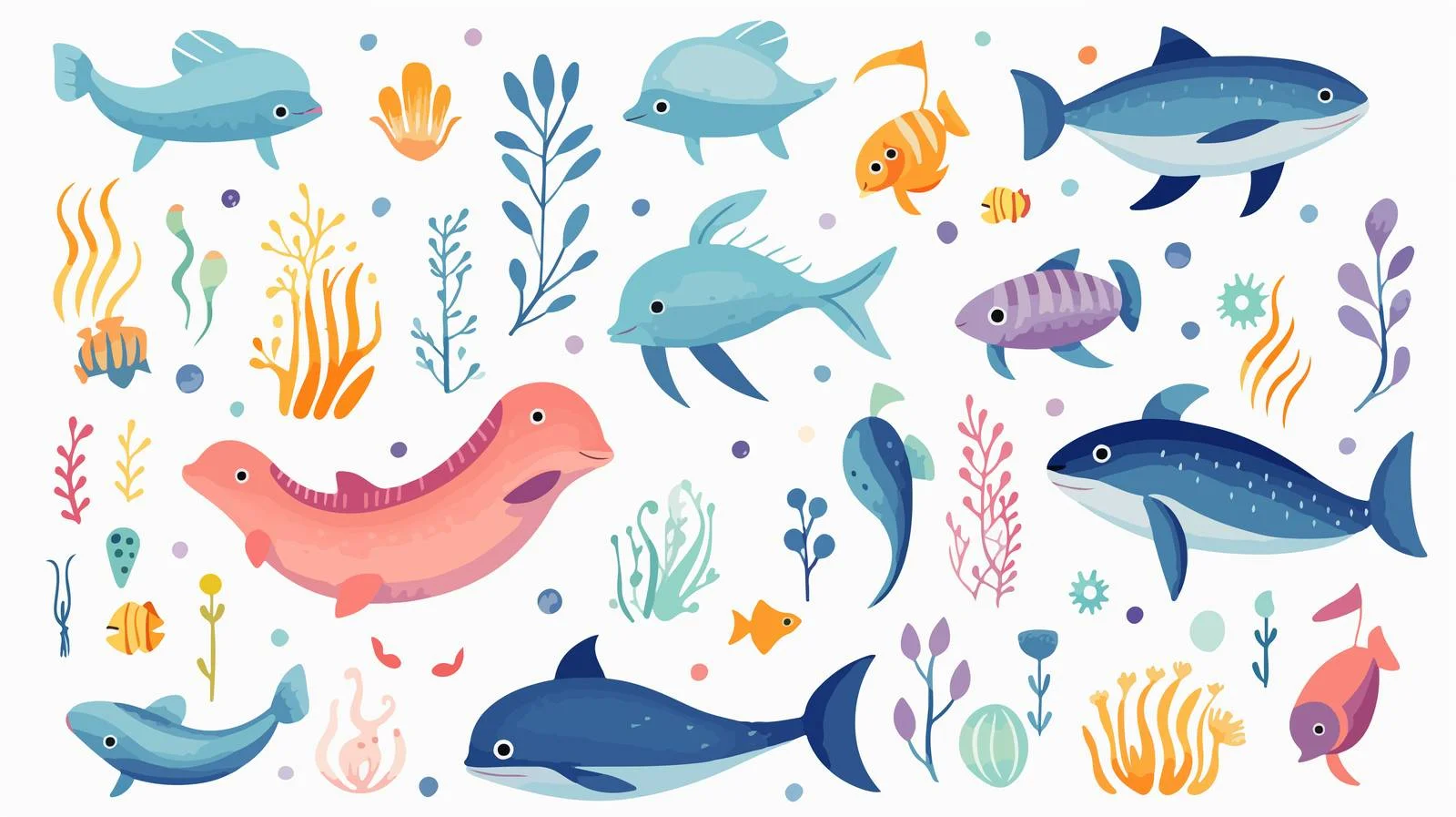 Adorable Sea Turtle Swimming Underwater Scene — free download from Dotvec