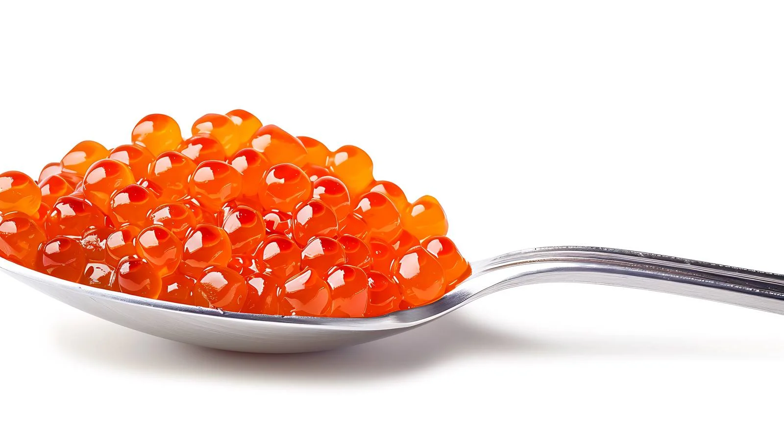 Exquisite Red Caviar Spoon on White — free download from Dotvec