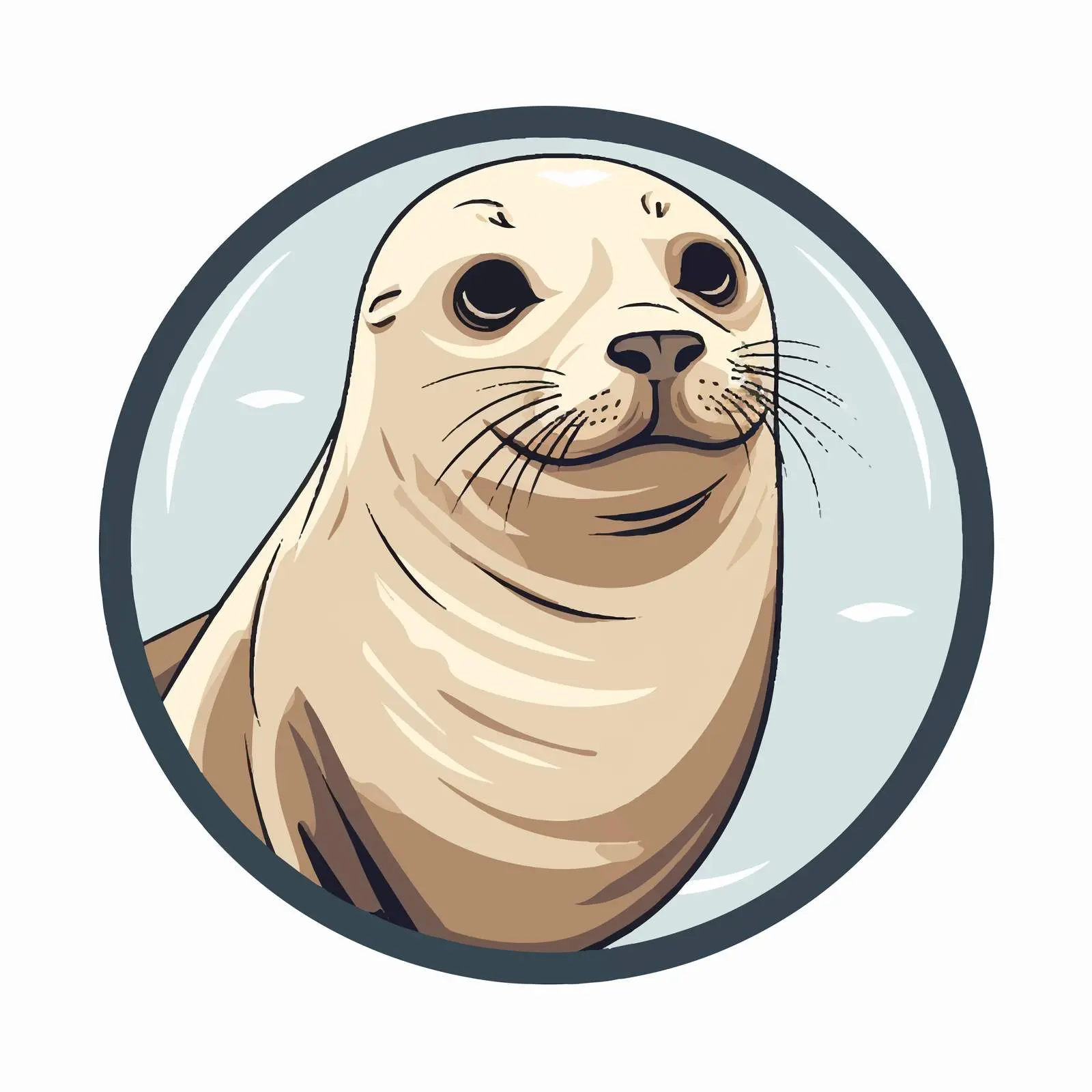 Top View Seal Vector Illustration on White Background — free download from Dotvec