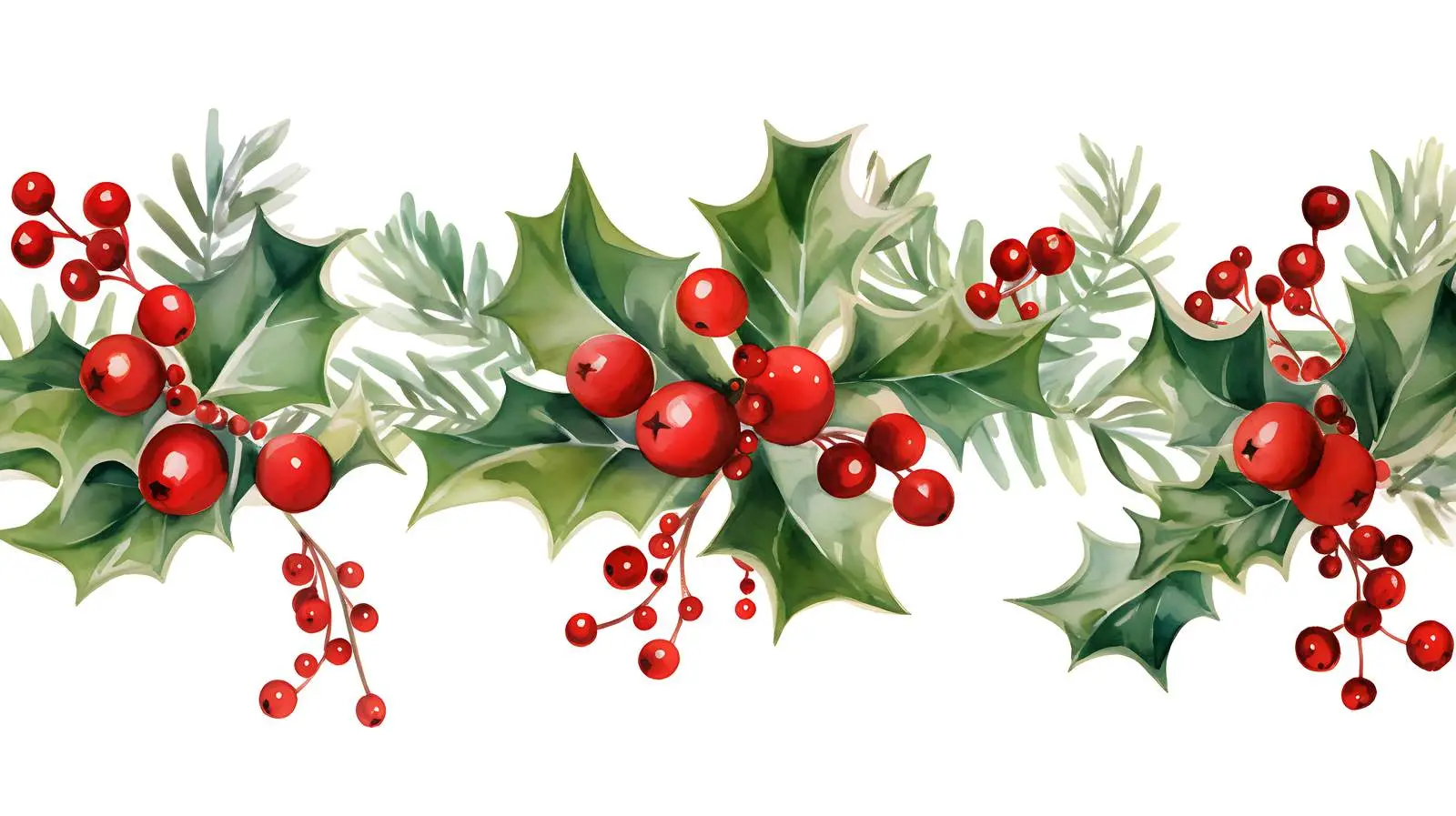 Festive Christmas Garland Ribbon Border Isolated — free download from Dotvec